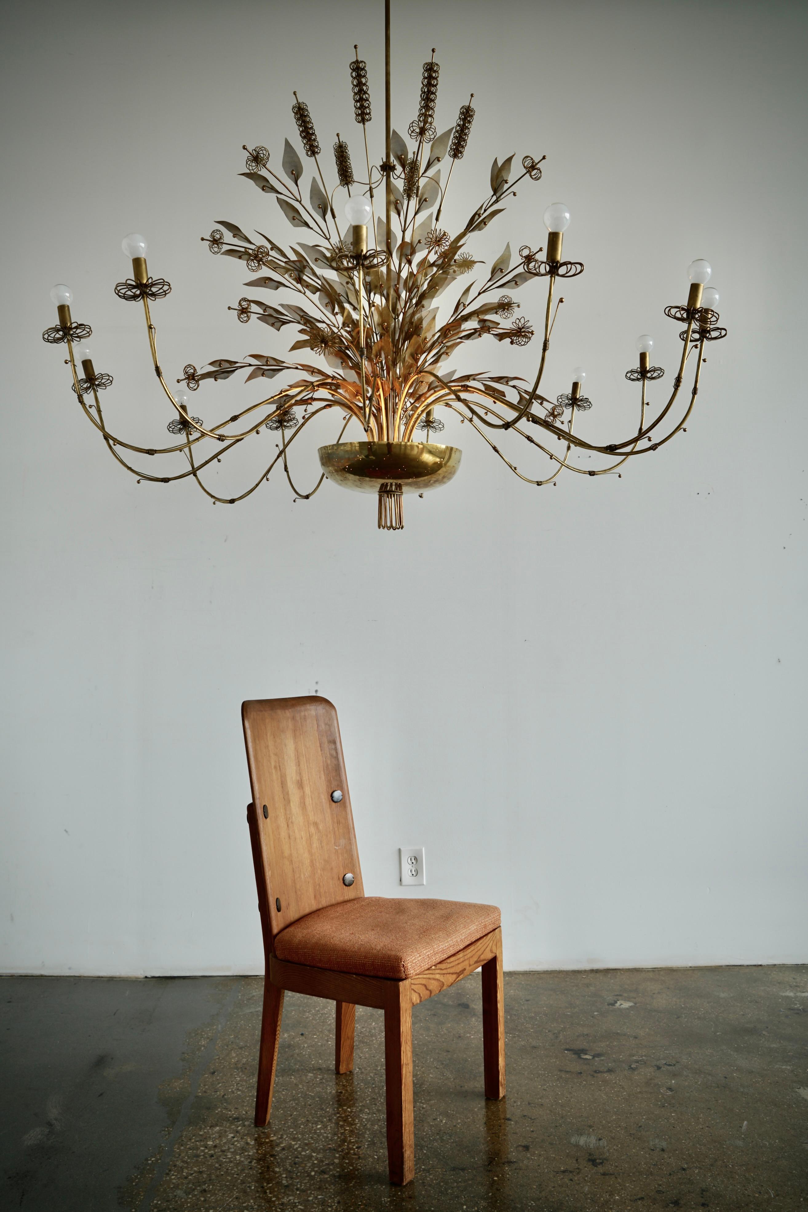 American Monumental Chandelier Paavo Tynell attr For Sale