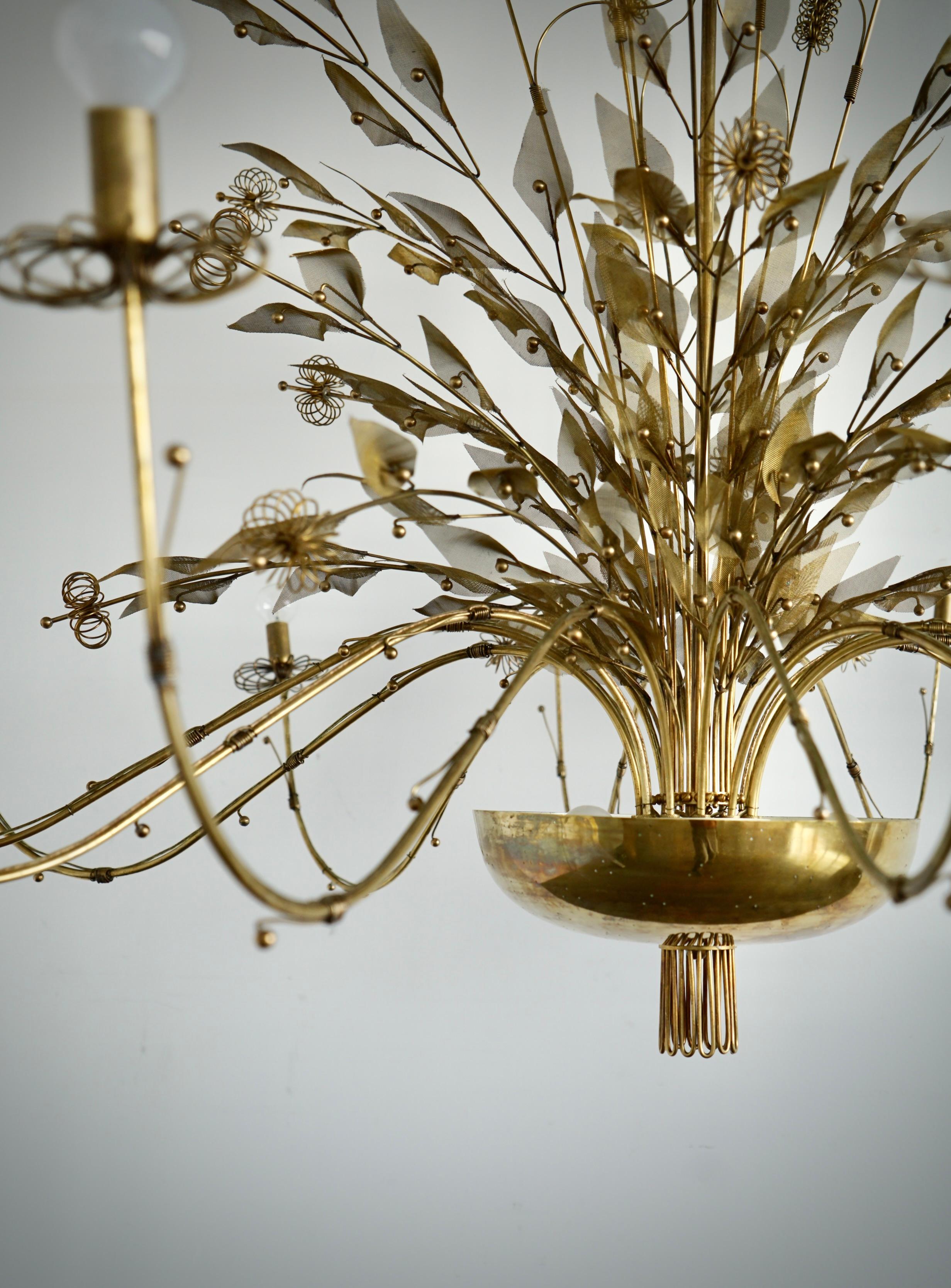 Mid-20th Century Monumental Chandelier Paavo Tynell attr For Sale