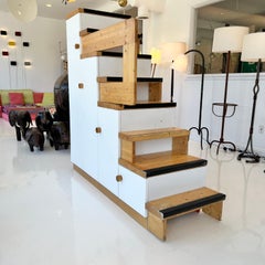 Monumental Charlotte Perriand Pine Cabinet Staircase for Les Arcs, 1960s
