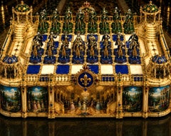 Monumental Chess Set “The Ball - A War of Luxury and Fashion” in Silver & Gold