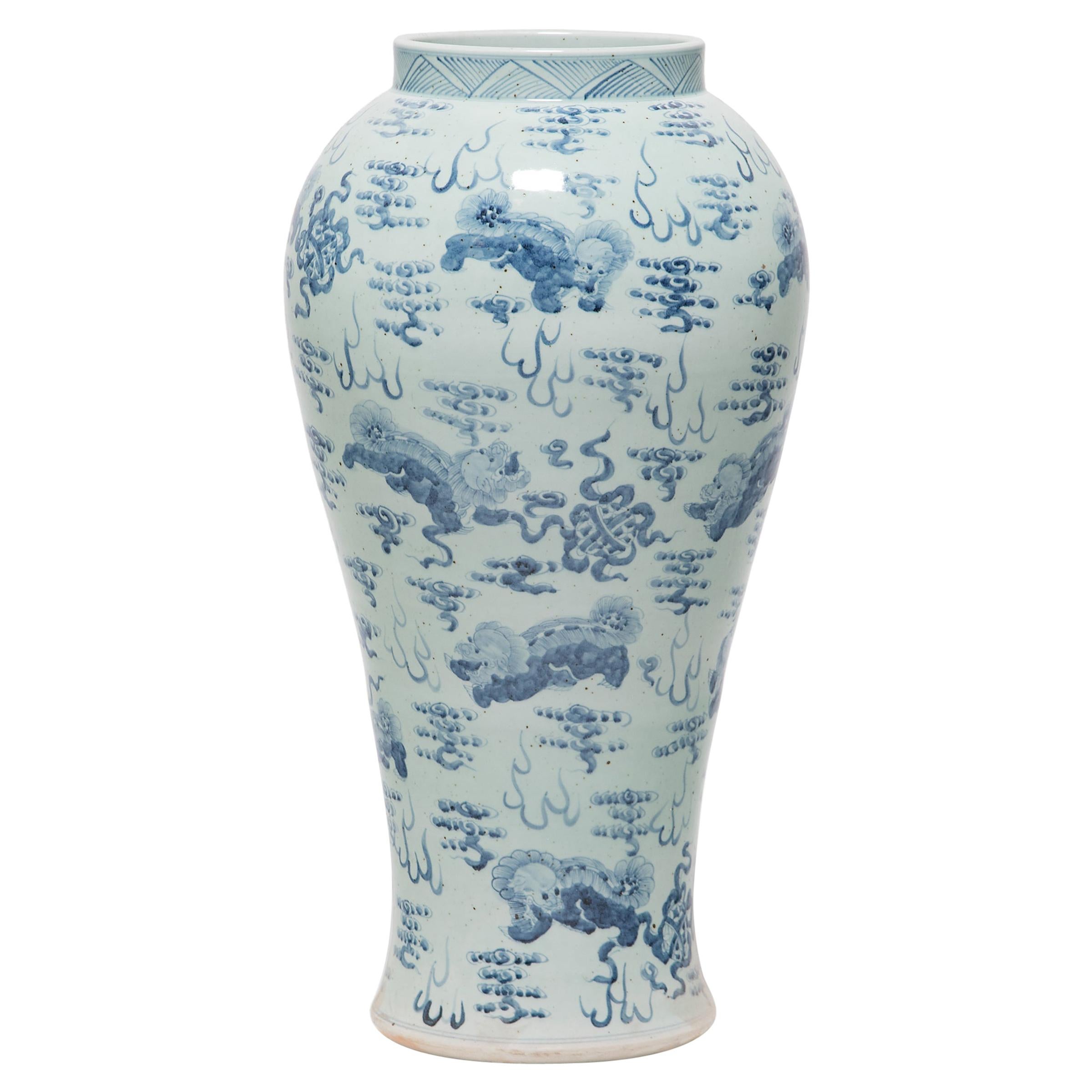 Monumental Chinese Blue and White Baluster Jar