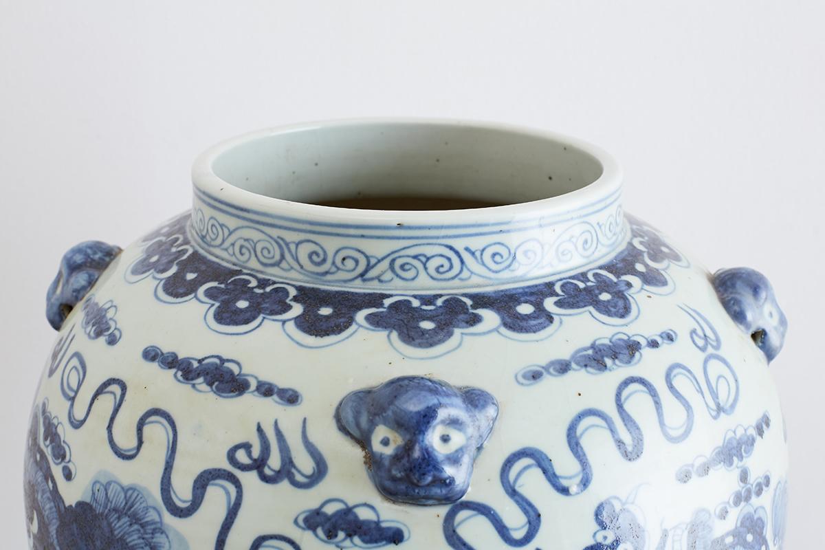 Monumental Chinese Blue and White Porcelain Ginger Jar 5