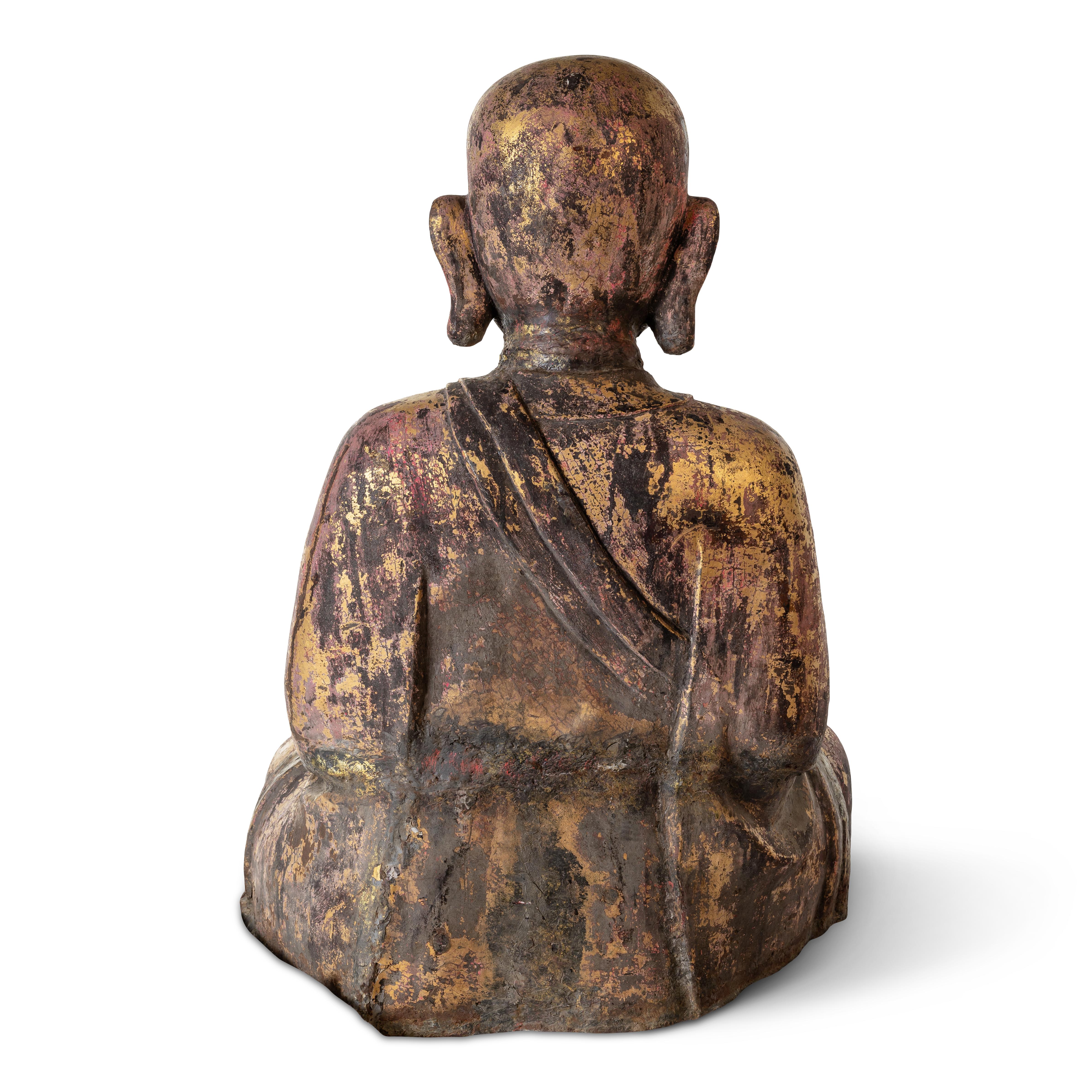Monumentaler chinesischer Buddha aus dem 15. bis 16. Jahrhundert im Zustand „Gut“ im Angebot in Dallas, TX
