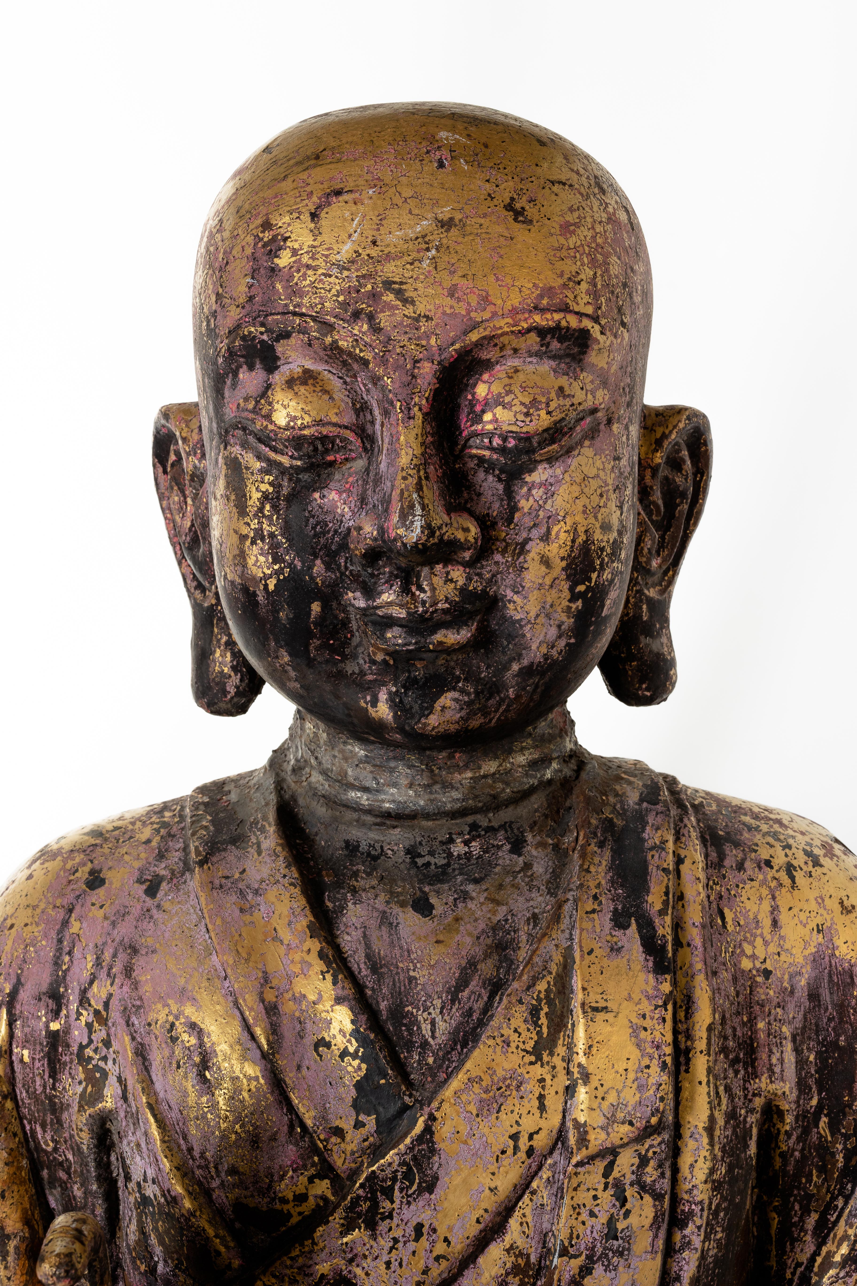 Monumental Chinese Buddha Statue  In Good Condition For Sale In Dallas, TX