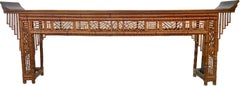 Monumental Chinese Chippendale Bamboo Console, Altar Table