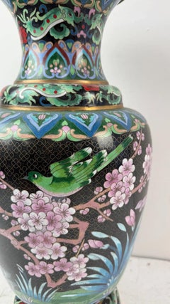 Monumental Chinese Cloisonne Enamel Vase