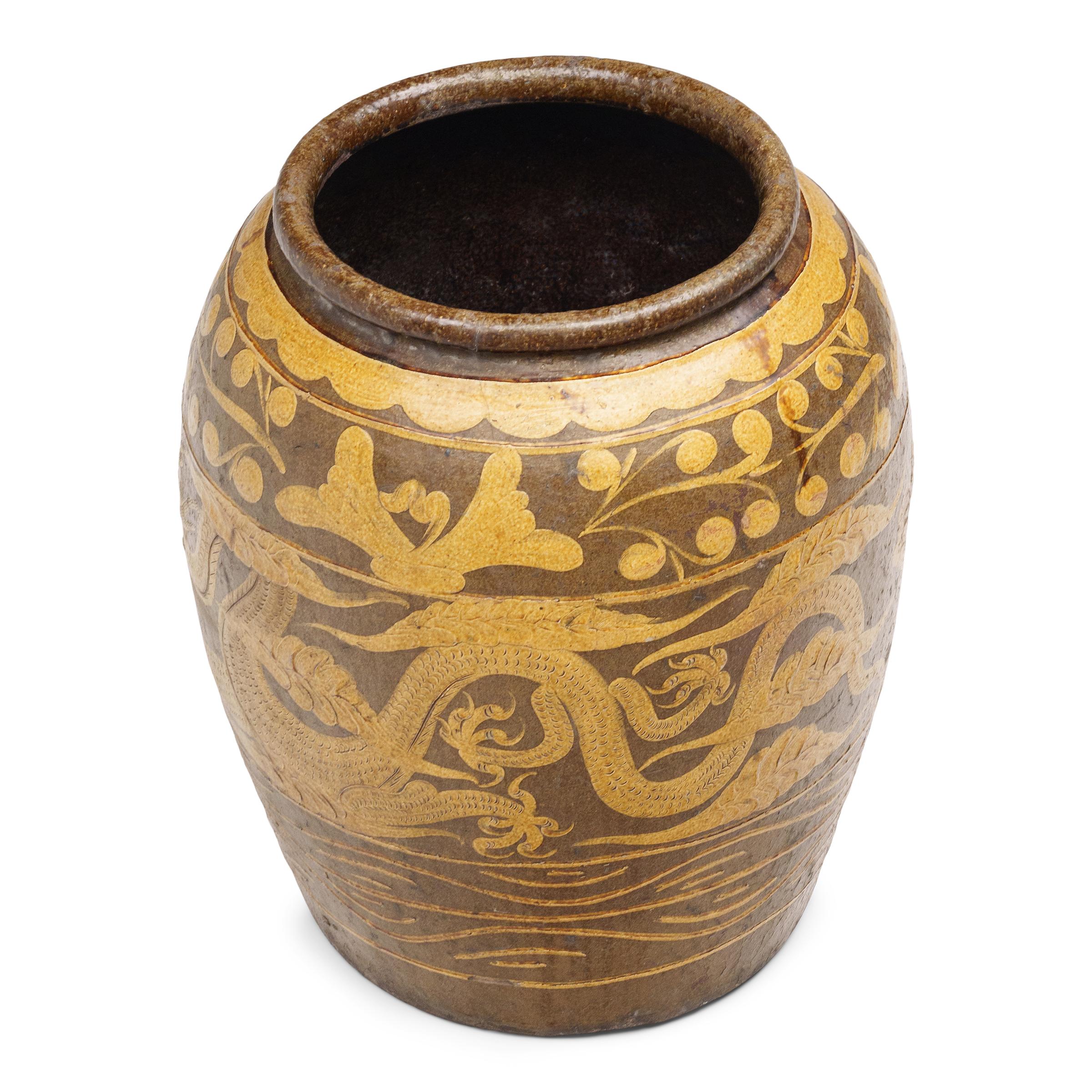 Qing Monumental Chinese Dragon & Phoenix Egg Jar, c. 1850