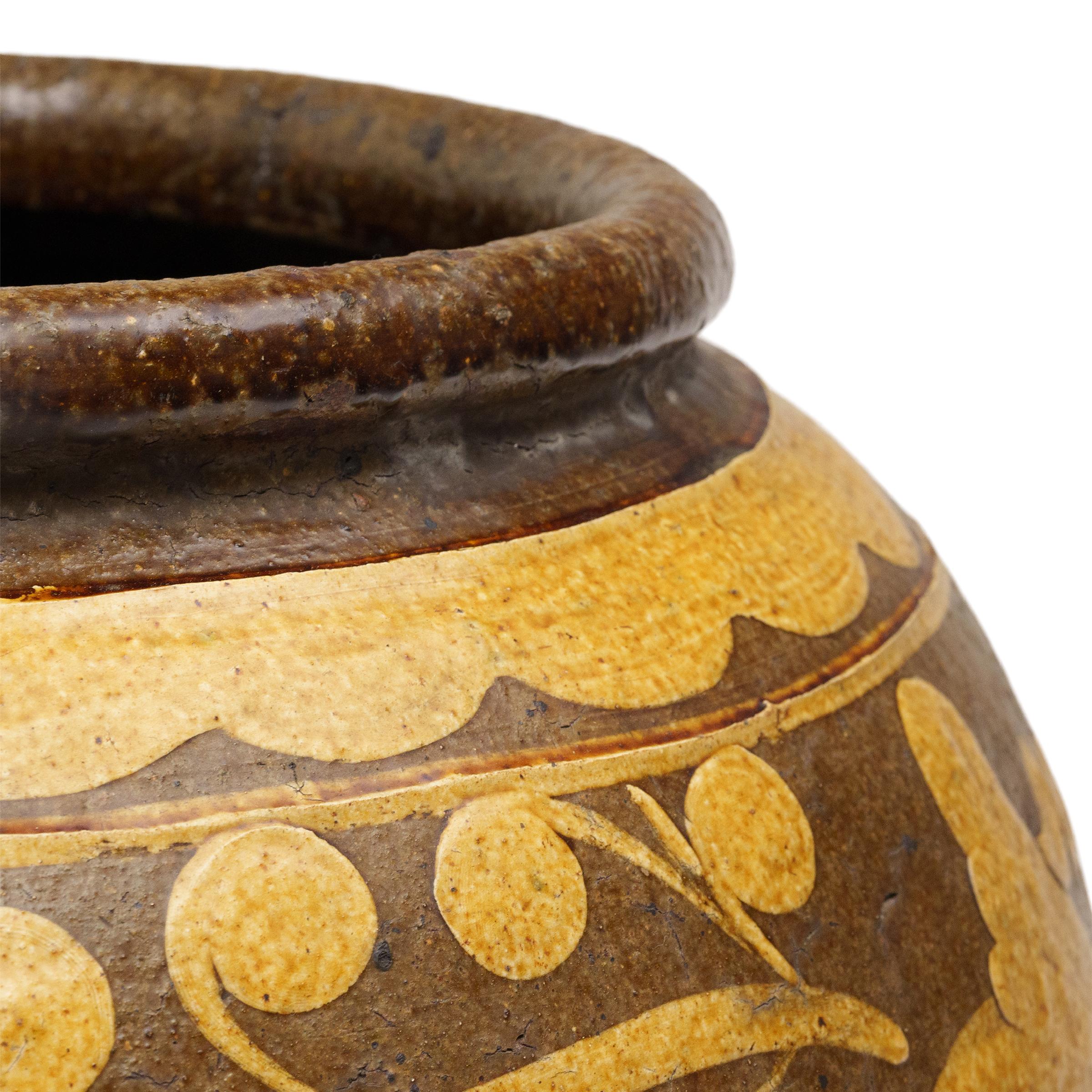 Glazed Monumental Chinese Dragon & Phoenix Egg Jar, c. 1850