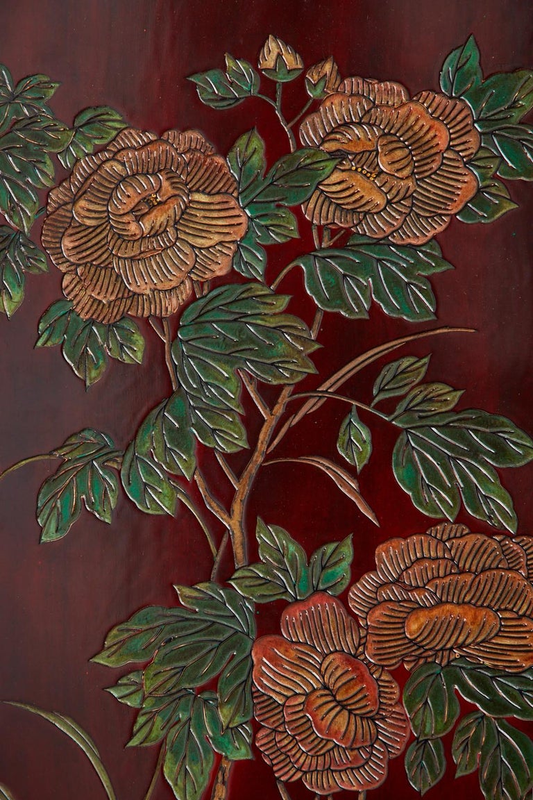 Monumental Chinese Export Twelve-Panel Lacquered Coromandel Screen For Sale 11