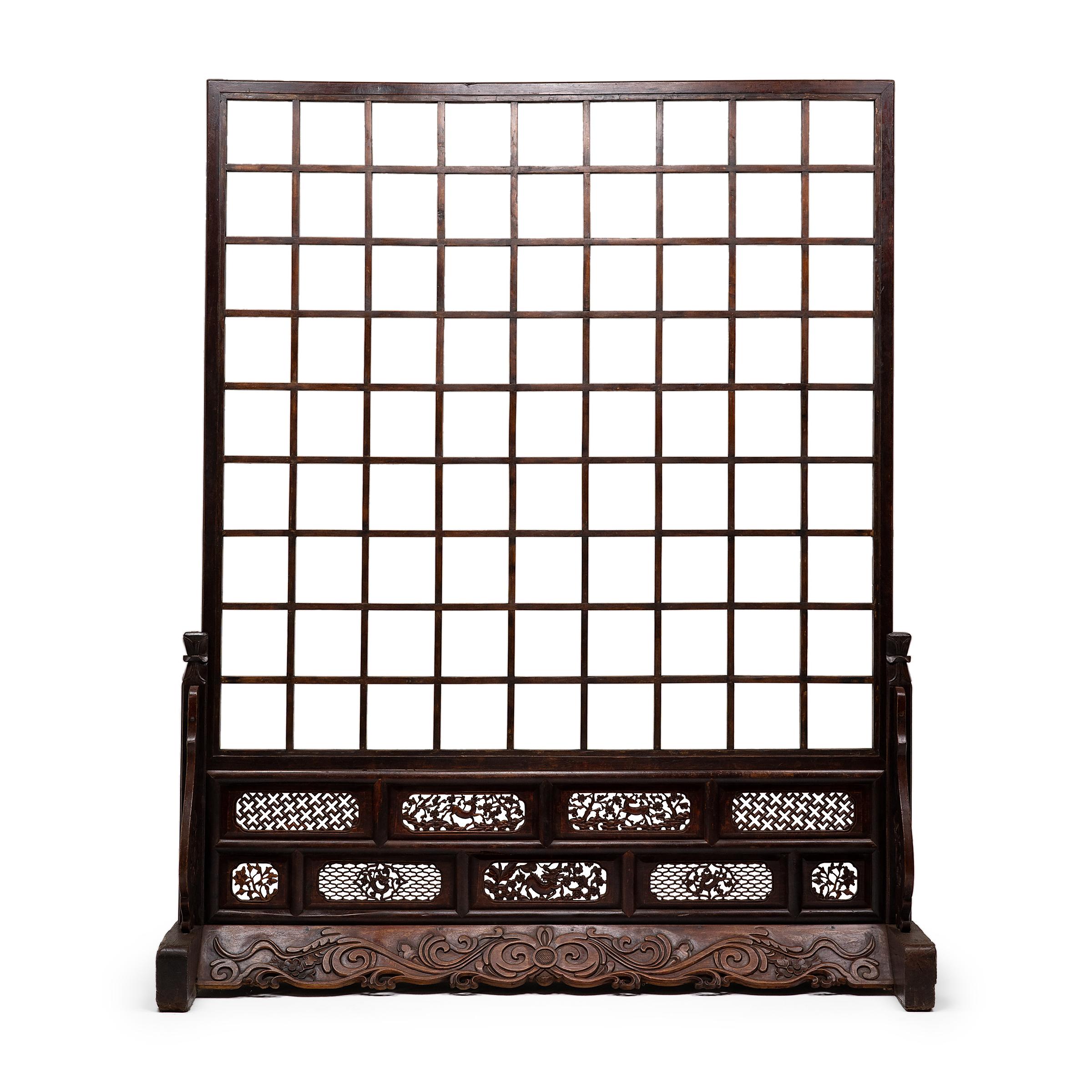 Biombo monumental chino de celosía Spirit, c. 1850 Qing en venta