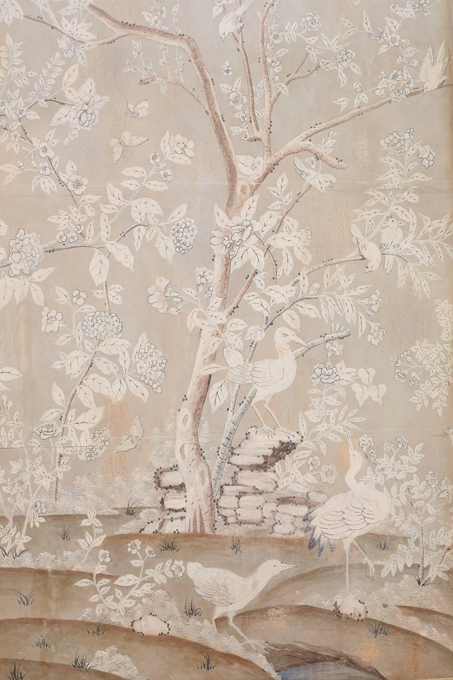 Chinese Monumental Chinoiserie Wallpaper Panels by Dennis and Leen