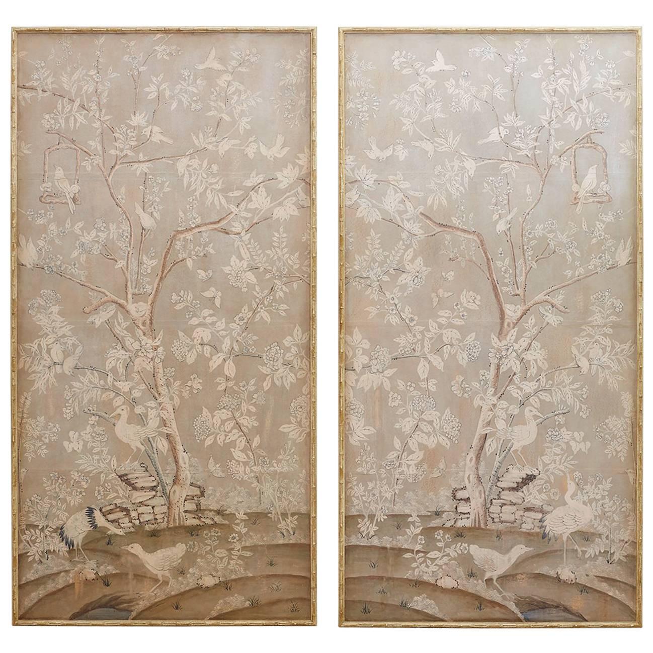 Monumental Chinoiserie Wallpaper Panels by Dennis and Leen