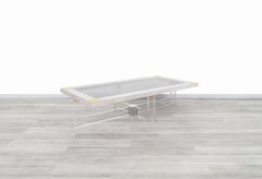 Monumental Italian Chrome and Lucite Coffee Table by Sandro Petti