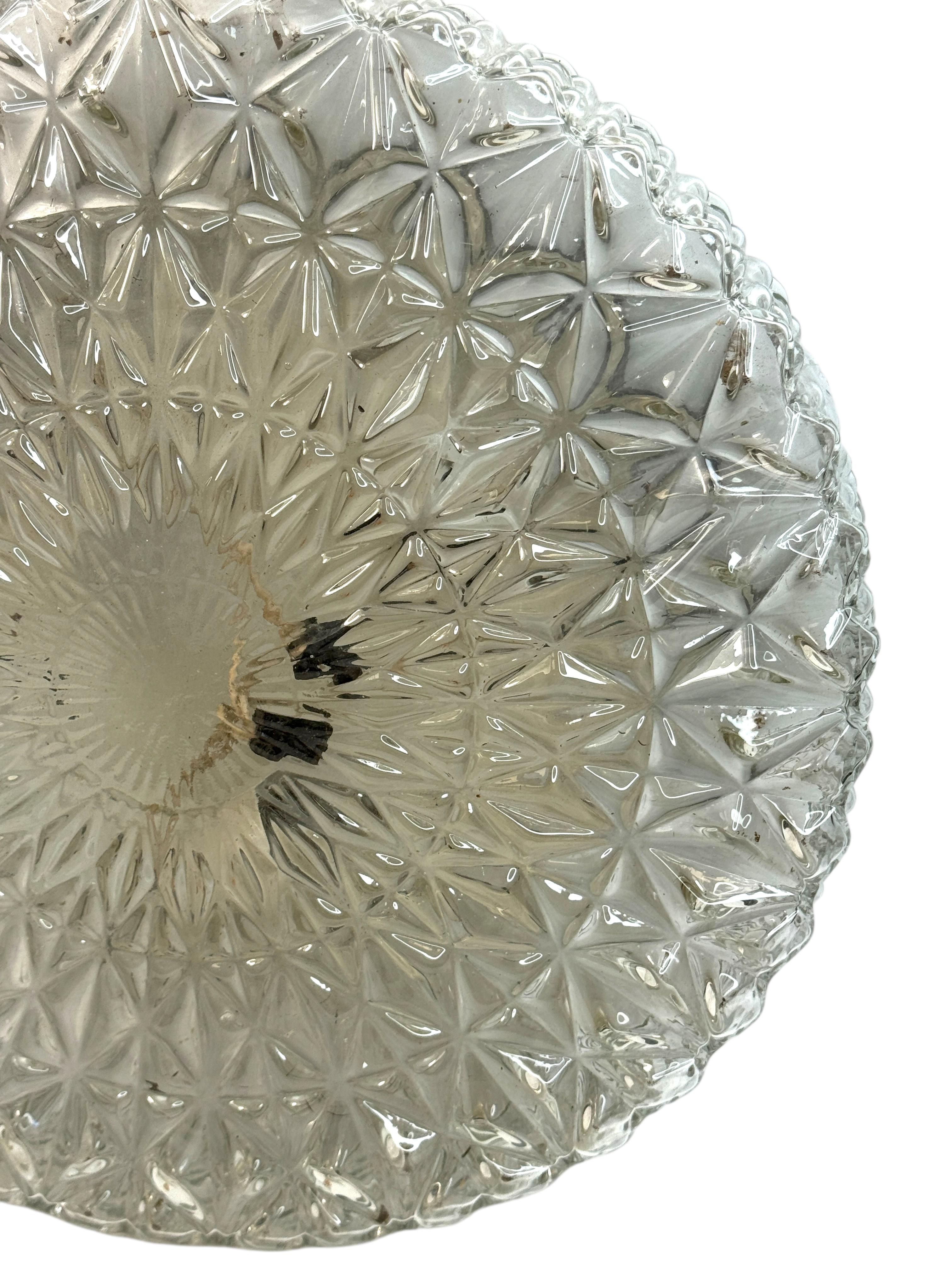 Monumentaler kreisförmiger gläserner Flush Mount von Kaiser Leuchten, Vintage German 1960s (Moderne der Mitte des Jahrhunderts) im Angebot
