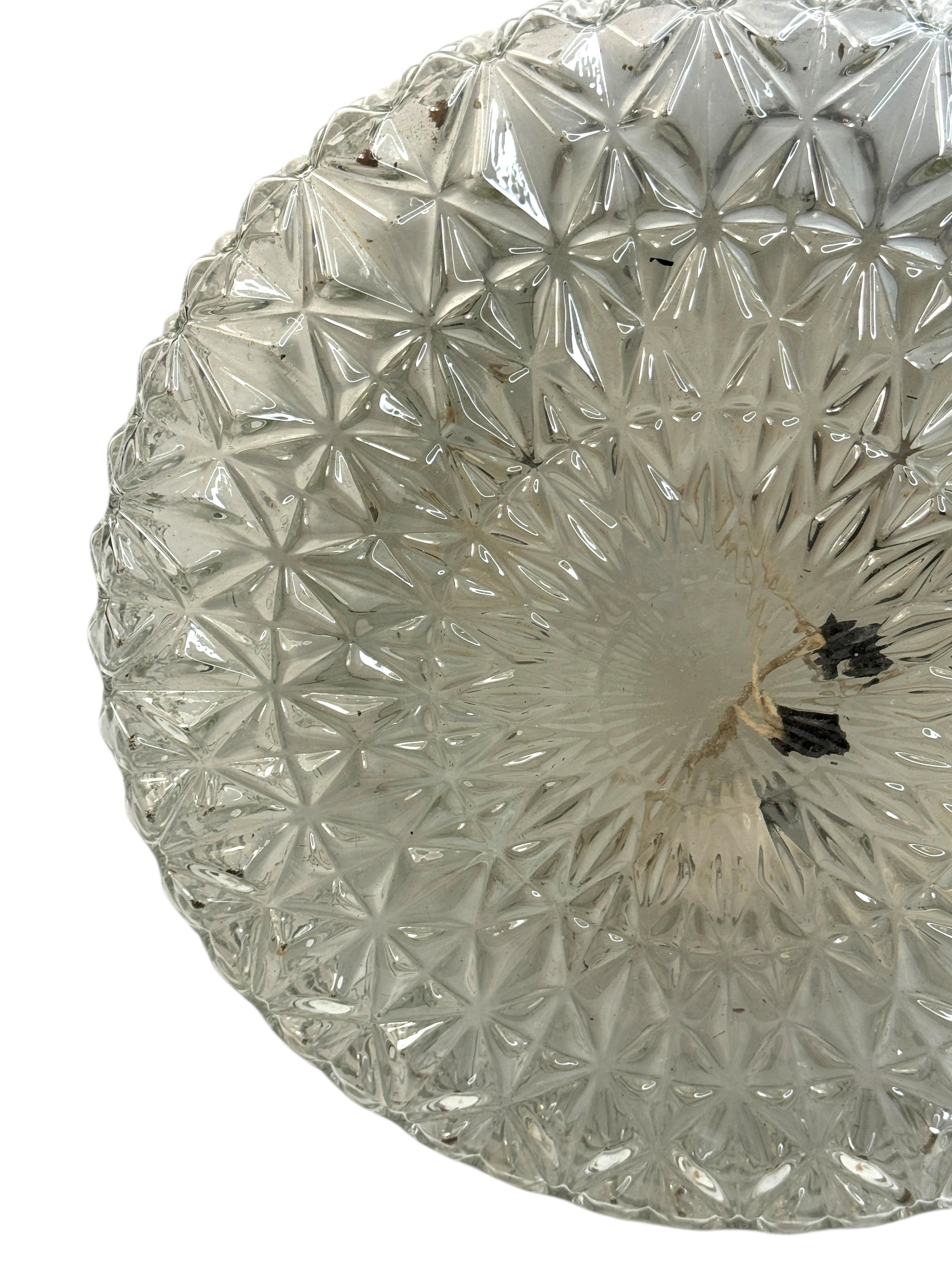Monumentaler kreisförmiger gläserner Flush Mount von Kaiser Leuchten, Vintage German 1960s (Deutsch) im Angebot