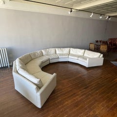 Monumental Circular Curved Midcentury Sofa Sectional by Selig Monroe White