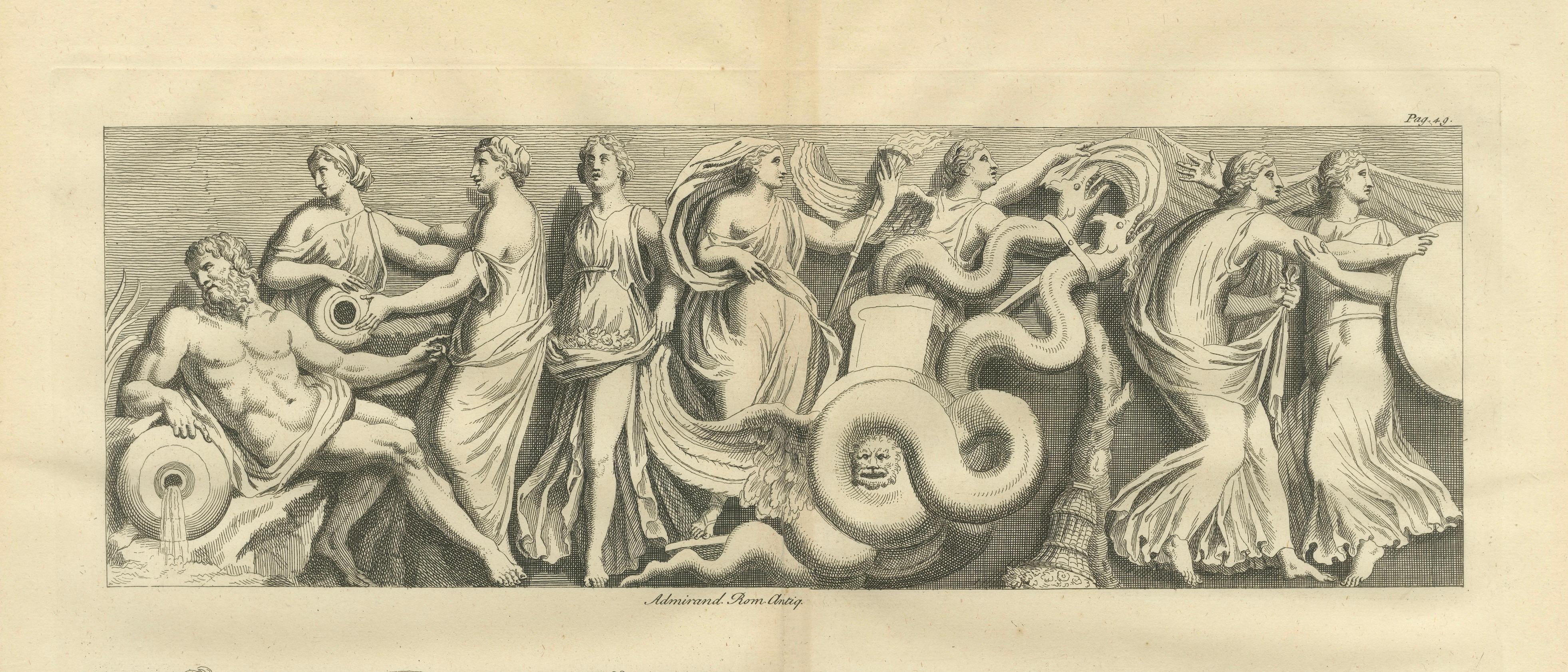 Monumental Classical Frieze – Montfaucon Antiquity Explained, London 1721