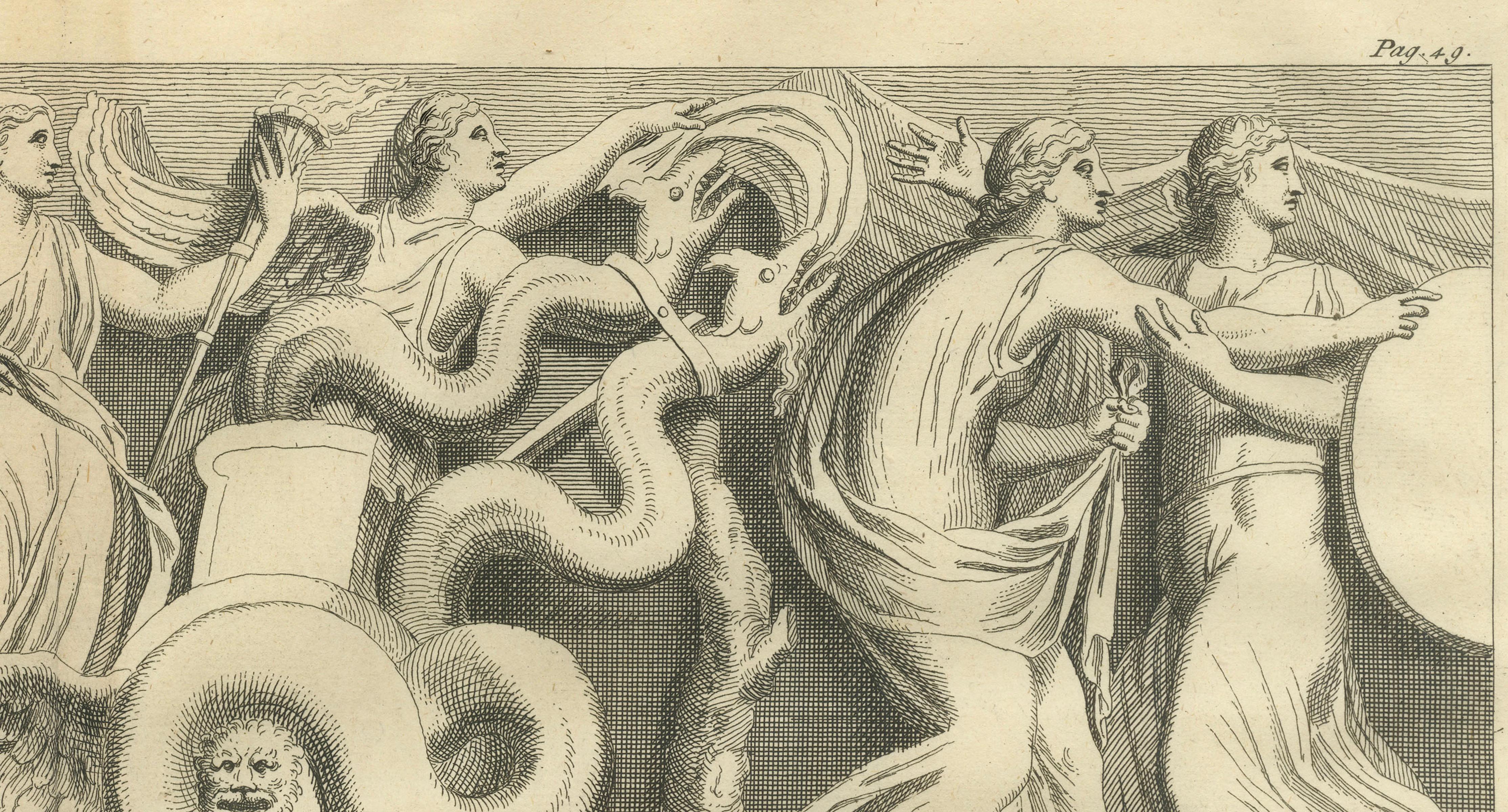 Monumental Classical Frieze – Montfaucon Antiquity Explained, London 1721