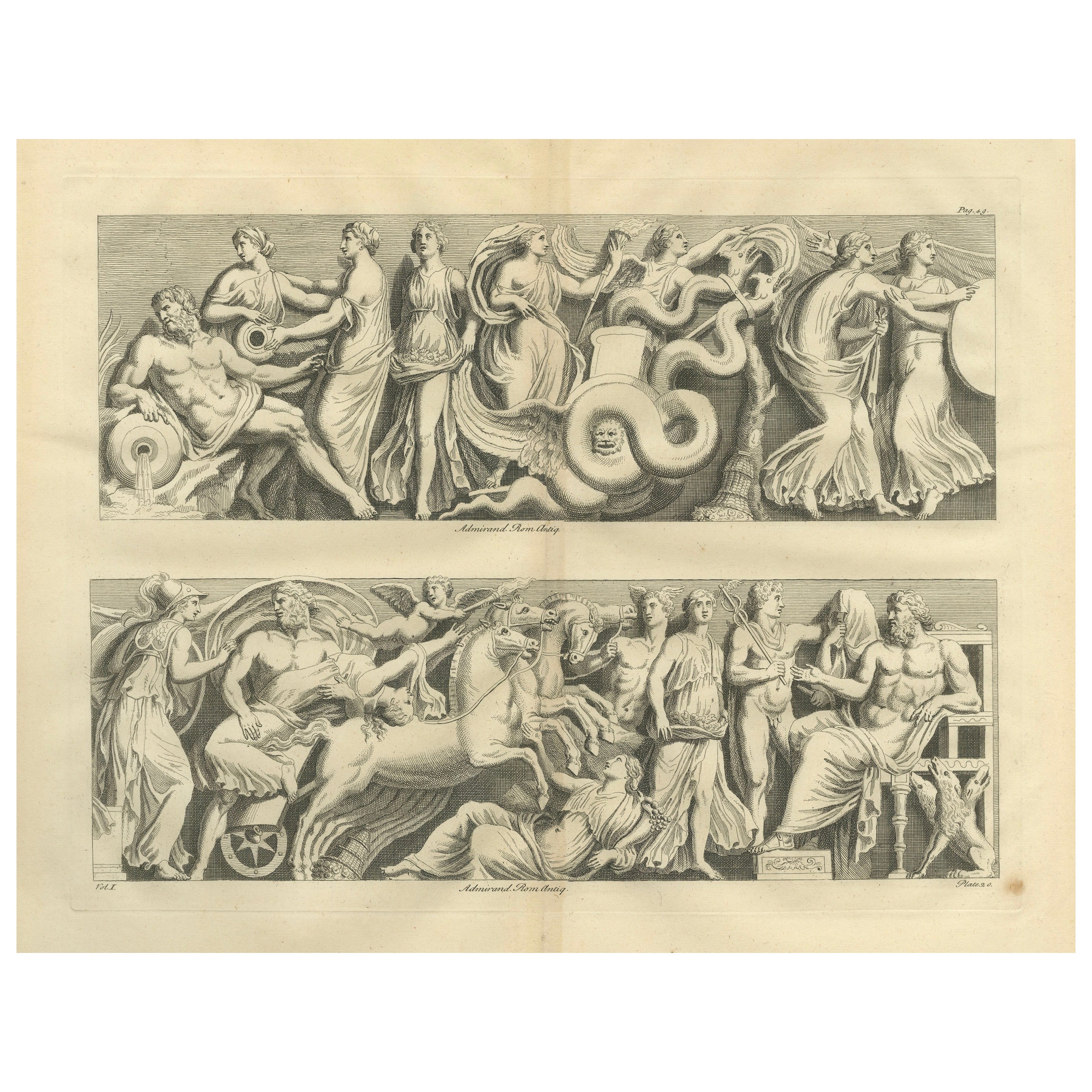 Monumental Classical Frieze – Montfaucon Antiquity Explained, London 1721