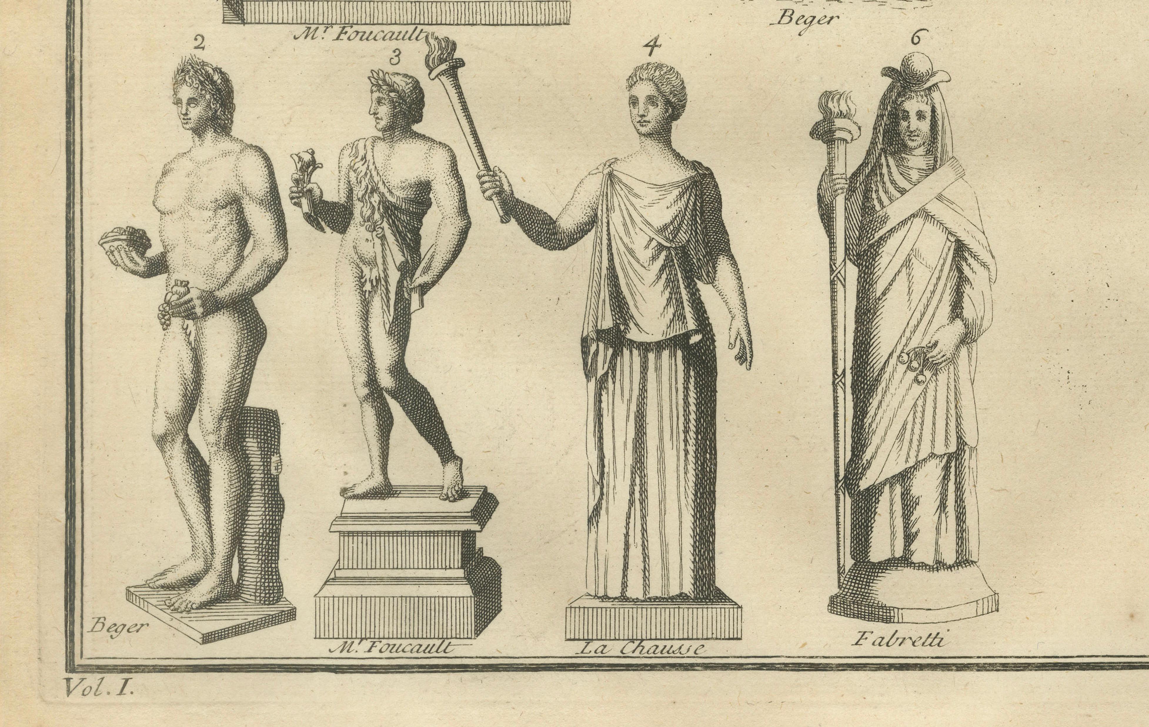 Monumental Classical Relief Frieze – Bacchic Procession, Montfaucon, 1721