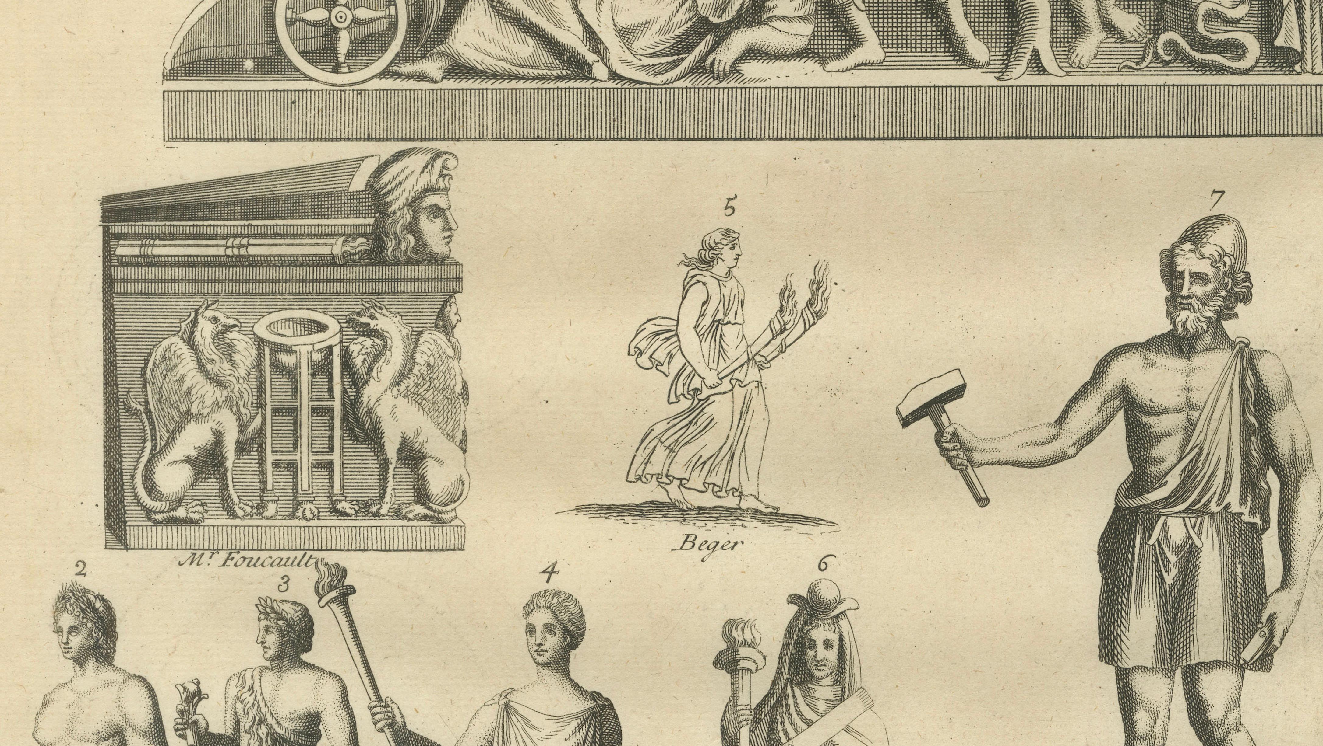 Monumental Classical Relief Frieze – Bacchic Procession, Montfaucon, 1721