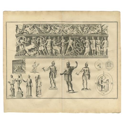 Monumental Classical Relief Frieze – Bacchic Procession, Montfaucon, 1721