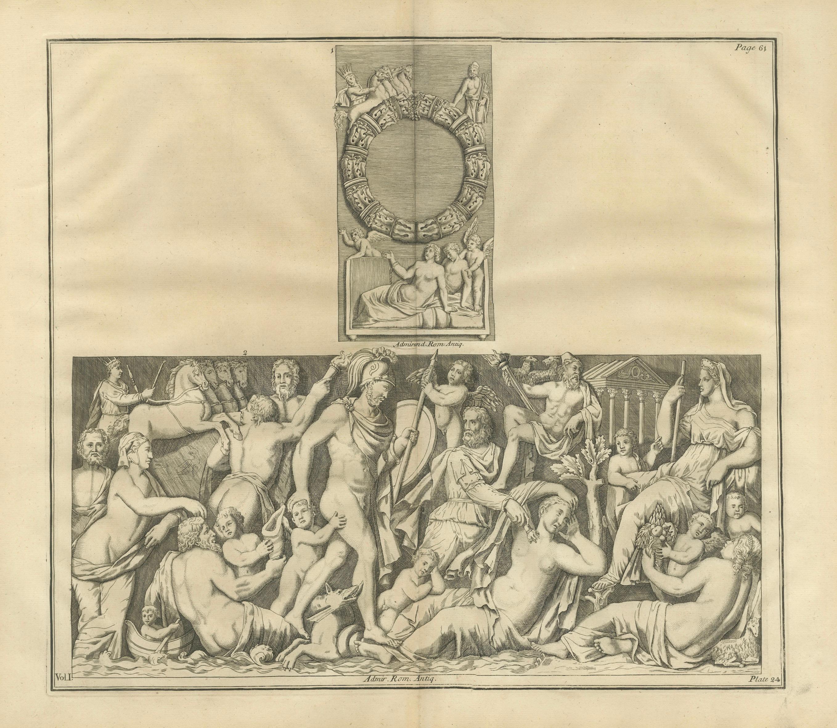 Monumental Classical Relief Frieze, Montfaucon Antiquity Explained, London 1721