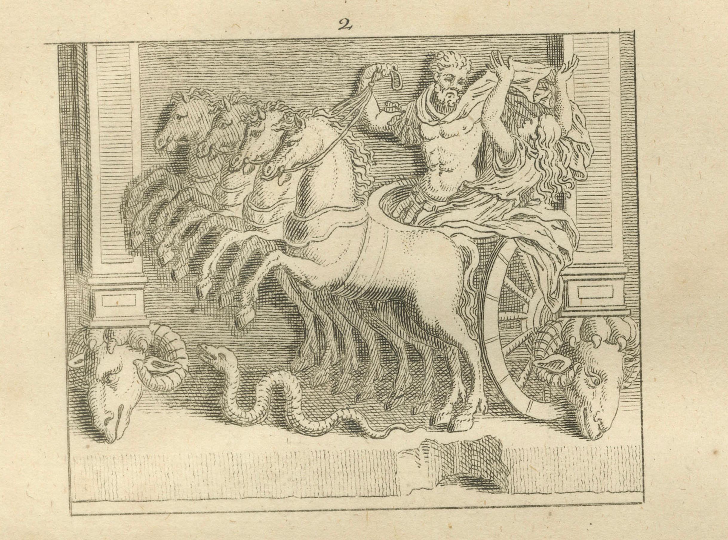 Monumental Classical Relief Scene, Montfaucon Antiquity Explained Engraving 1721