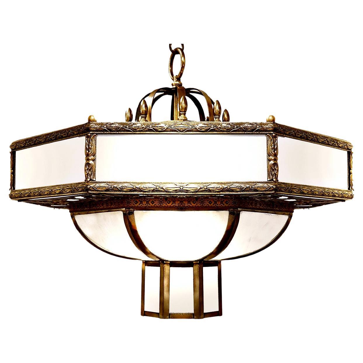 Monumental Classical Revival Chandelier For Sale
