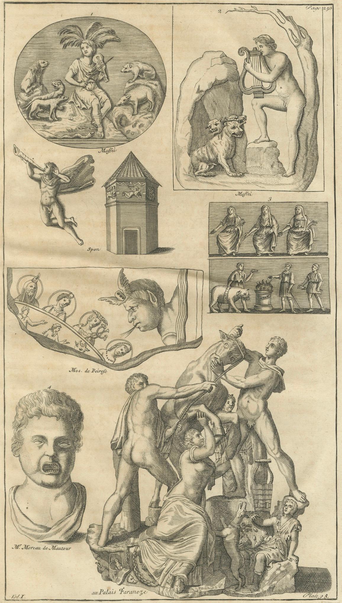 Monumental Classical Sculpture Studies – Montfaucon Antiquity Explained, 1721