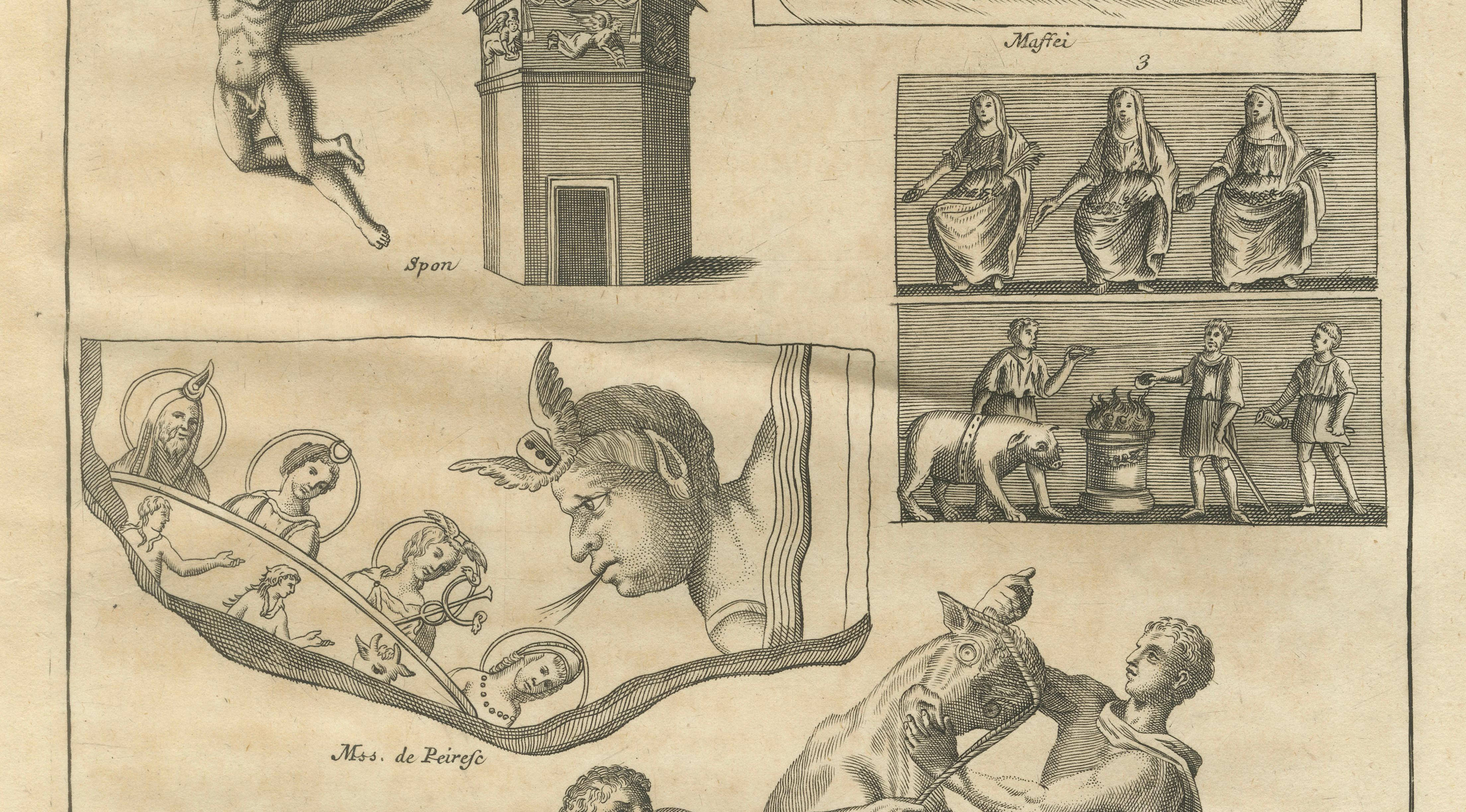 Monumental Classical Sculpture Studies – Montfaucon Antiquity Explained, 1721