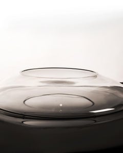 Monumental Clear Glass Centerpiece Attributed to Vistosi, Murano, 1970s