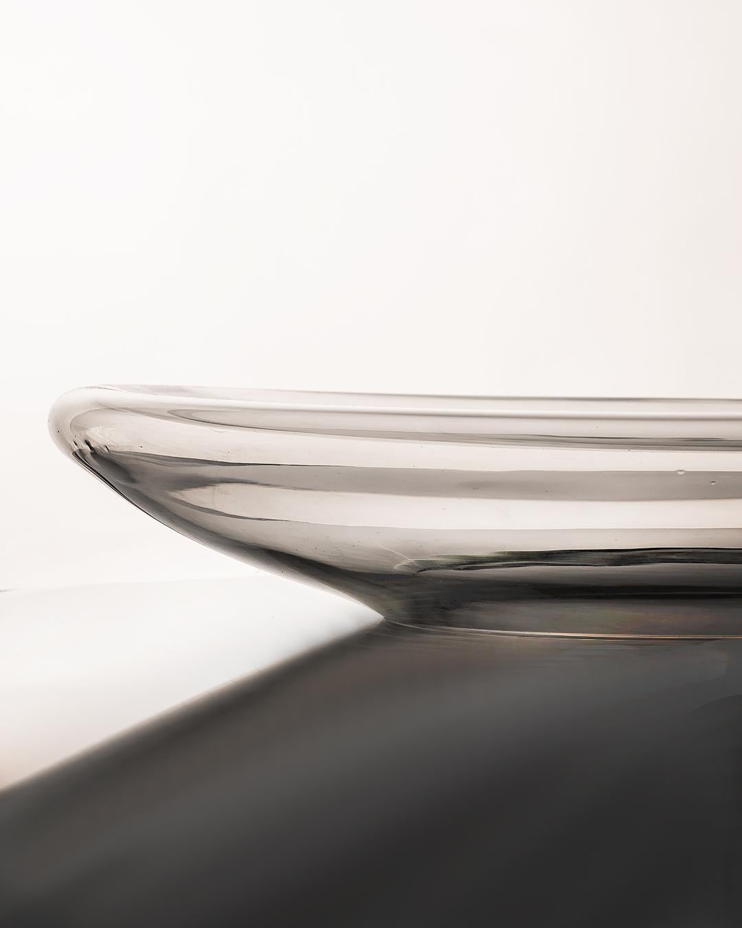 Monumentaler Tafelaufsatz aus Klarglas von Vistosi, Murano, 1970er Jahre im Angebot 1