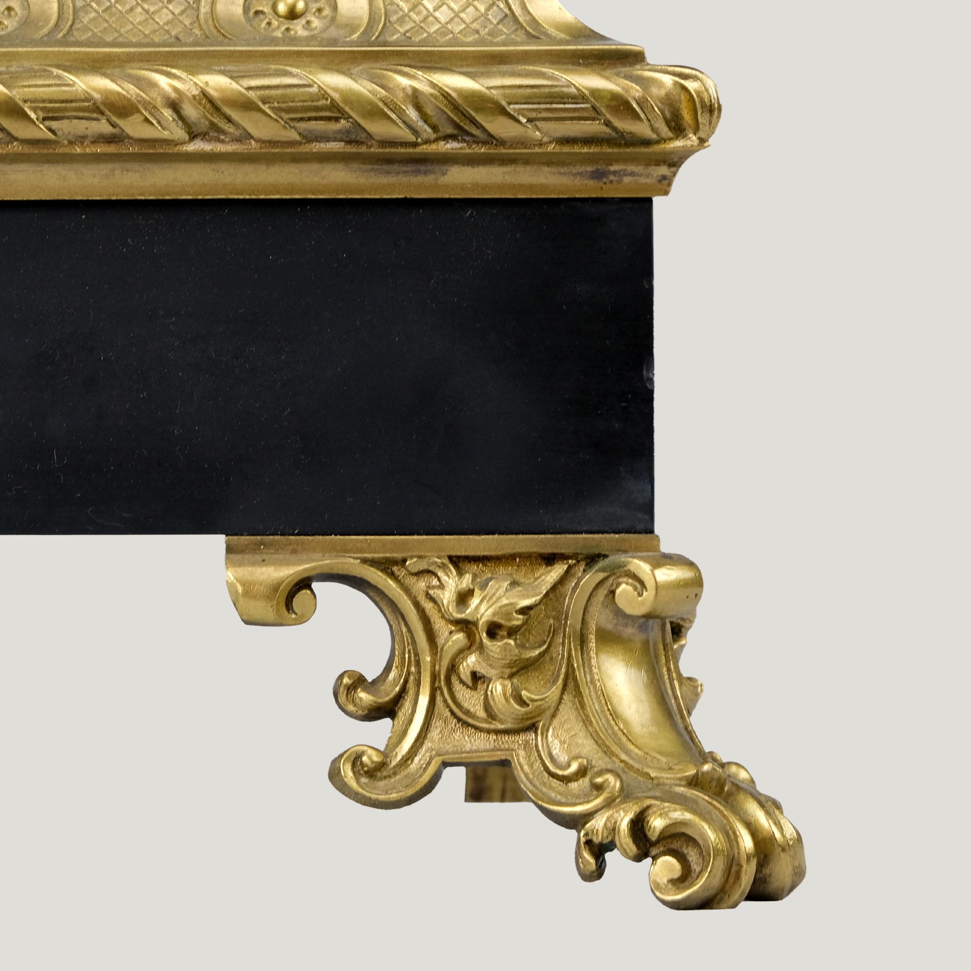 French Monumental clock in gilded bronze representing Spartacus For Sale