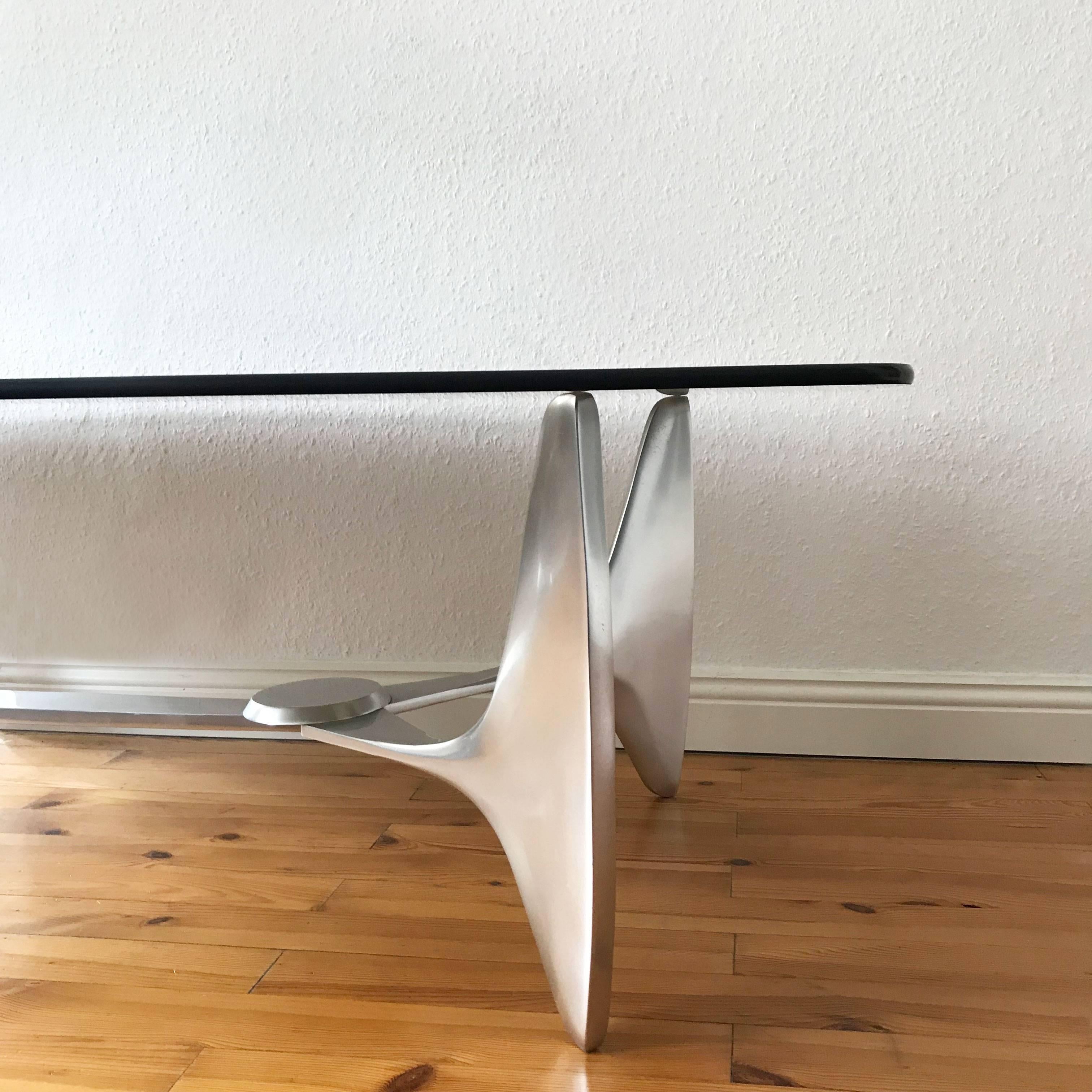 Monumental Coffee Table by Knut Hesterberg for Ronald Schmitt Germany 1970s For Sale 2