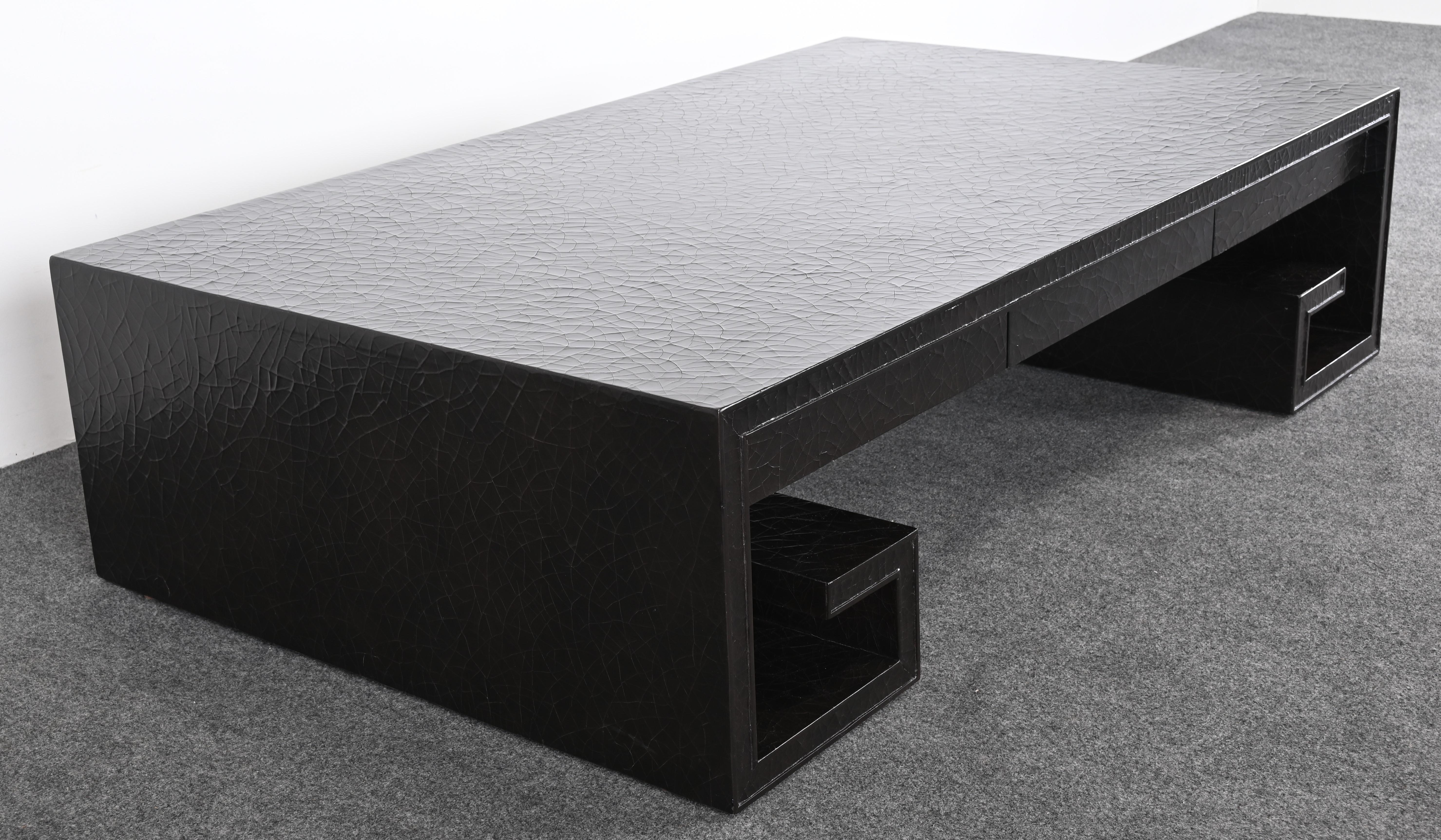 Lacquer Monumental Coffee Table by Thomas Pheasant for Baker, 1990s
