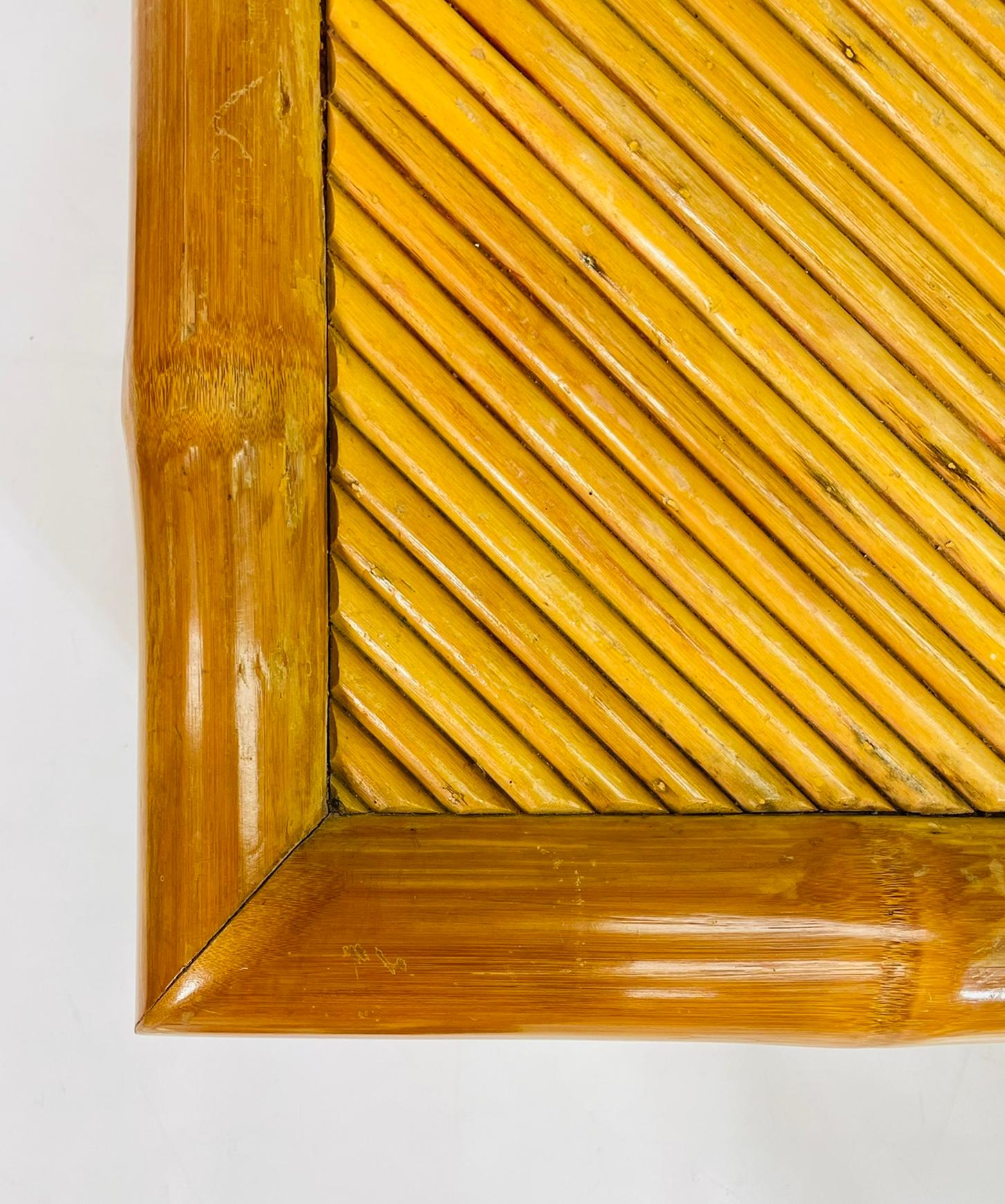 Monumentaler Couchtisch aus Bambus und geteiltem Rattan, Philippinen, 1970er Jahre im Angebot 6