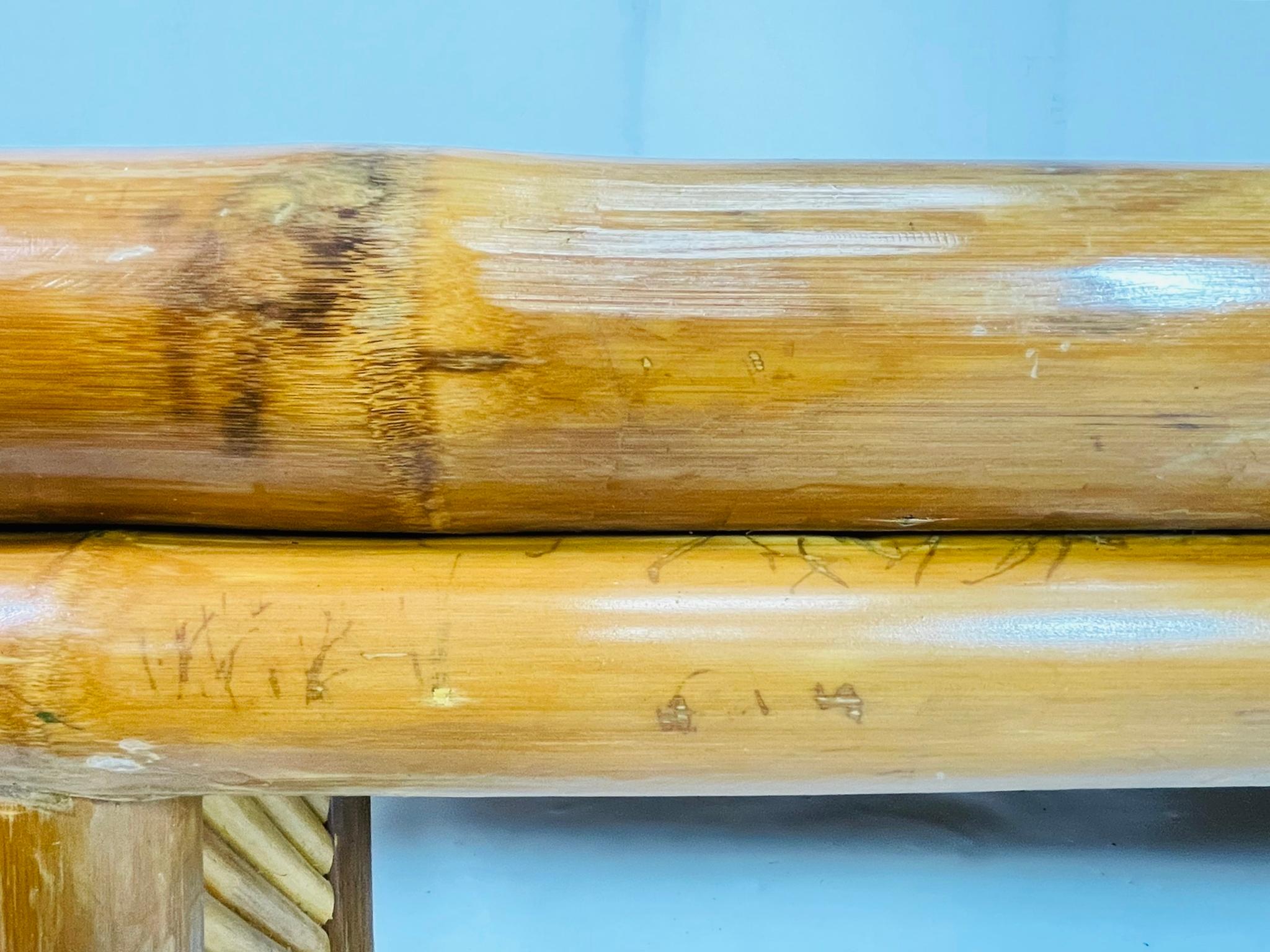 Monumentaler Couchtisch aus Bambus und geteiltem Rattan, Philippinen, 1970er Jahre im Angebot 13