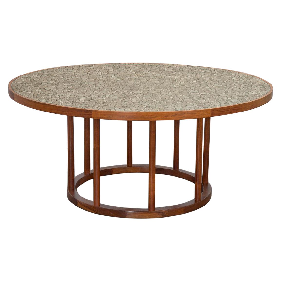 Monumental Coin Tile Dining Table