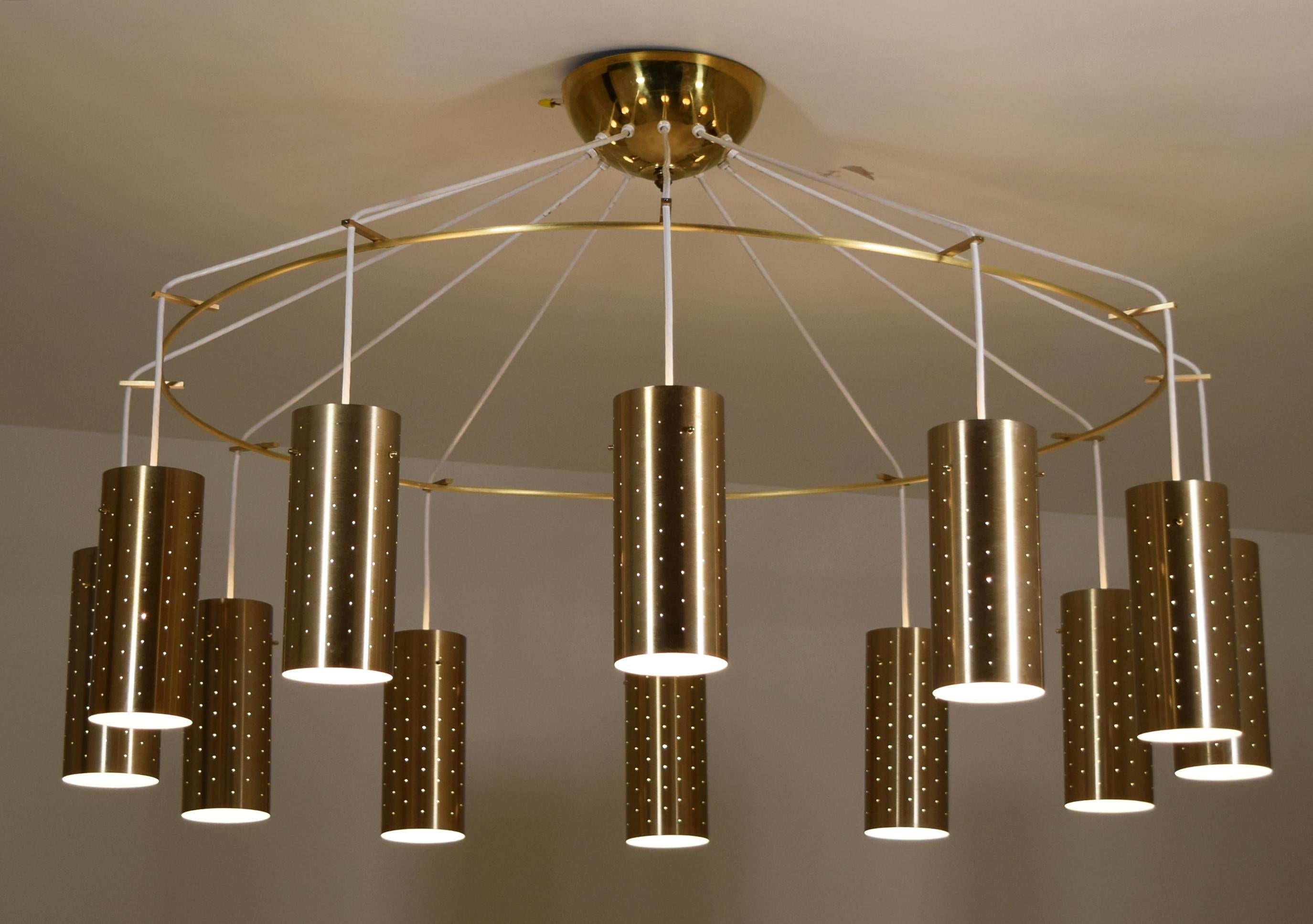 Lustre moderniste commercial monumental, vers 1955 en vente 7