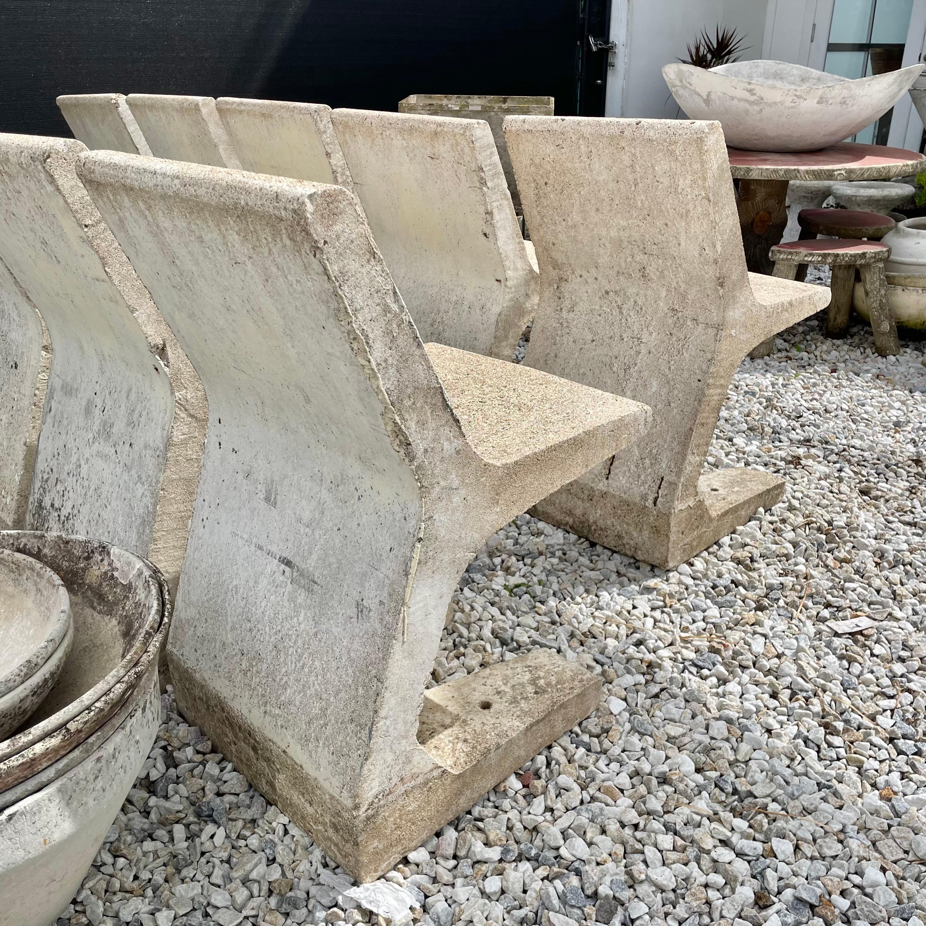Monumental Concrete Sculptural Chairs, 1970s, France For Sale 5