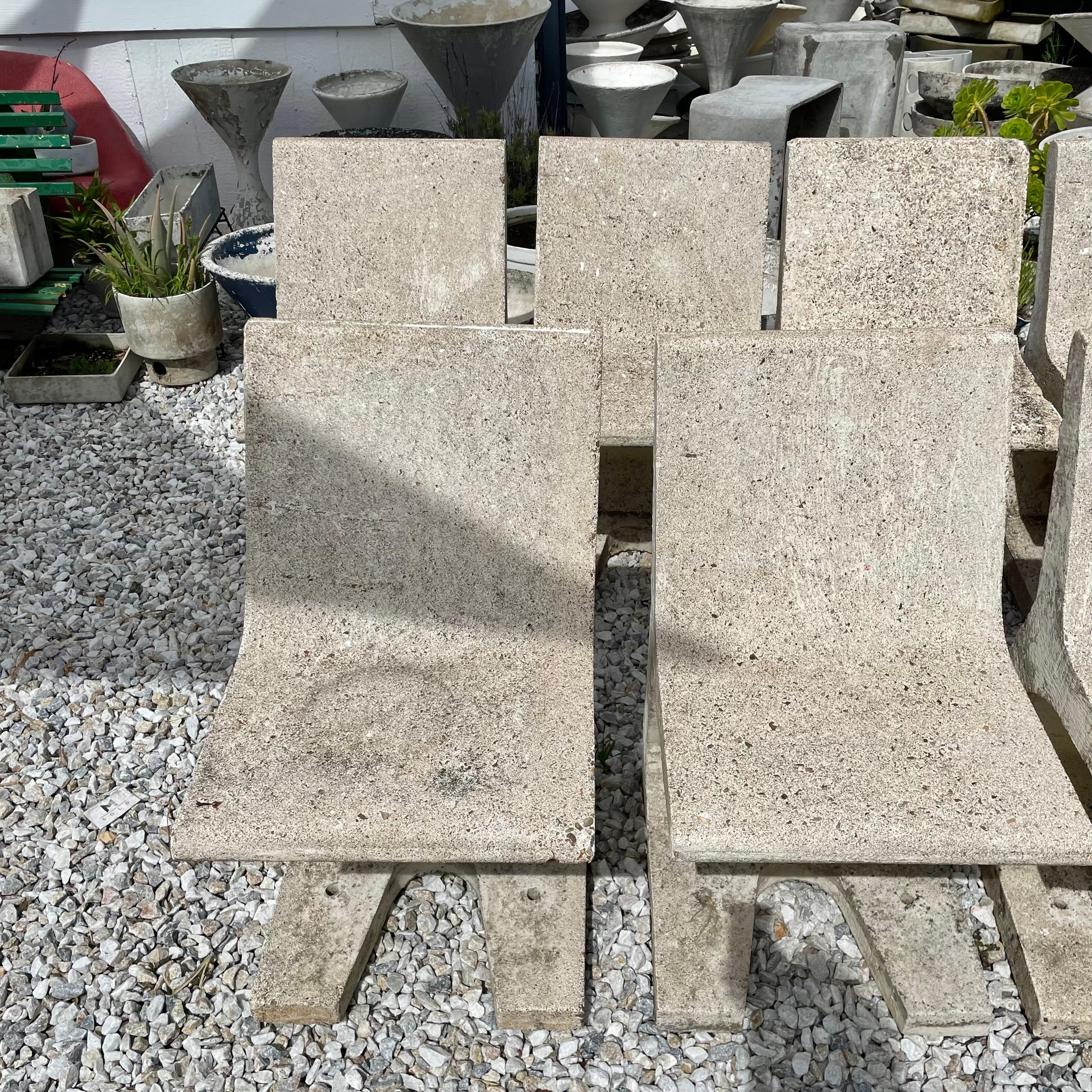 Late 20th Century Monumental Concrete Sculptural Chairs, 1970s, France For Sale