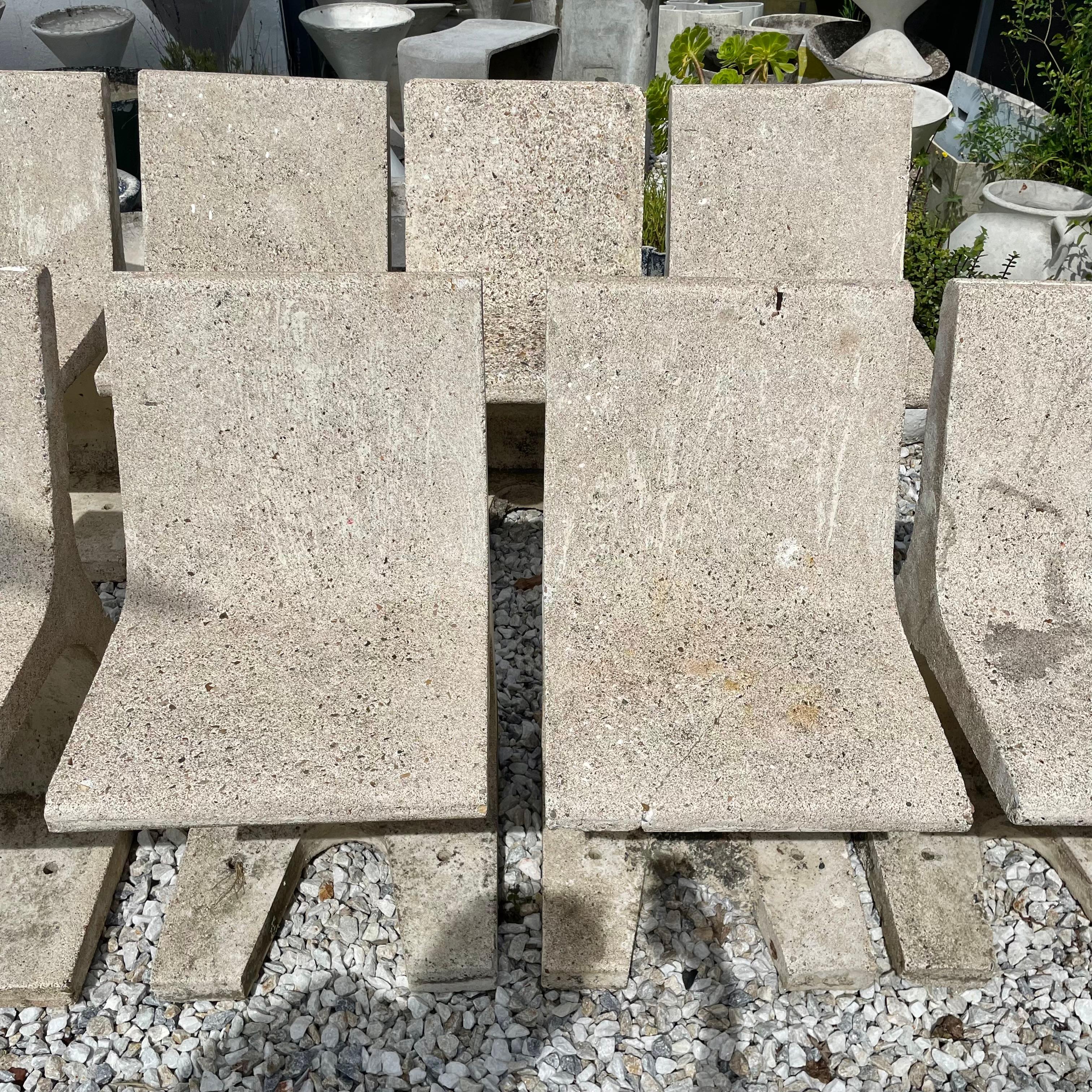 Monumental Concrete Sculptural Chairs, 1970s, France For Sale 1