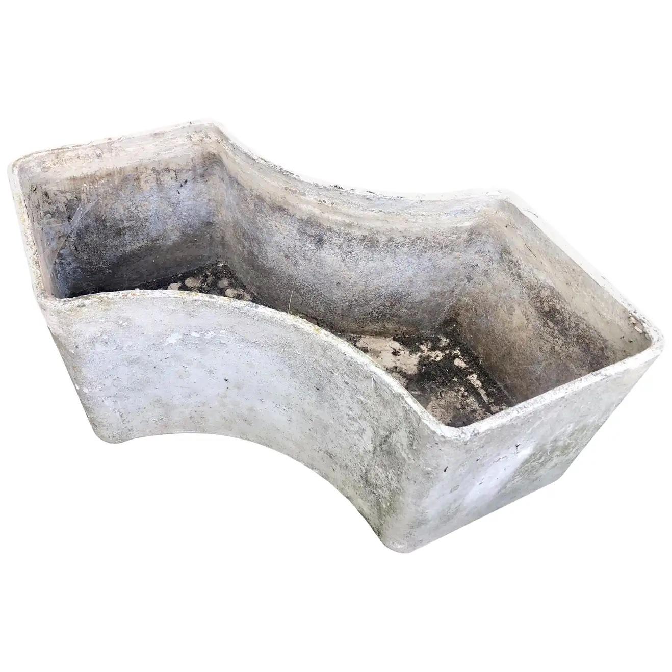 Willy Guhl Monumental Concrete Sculptural Planters
