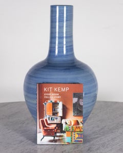 Vase bleu contemporain Monumental