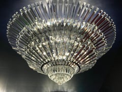 Monumental Contemporary Italian Murano Glass Triedi Ceiling Light
