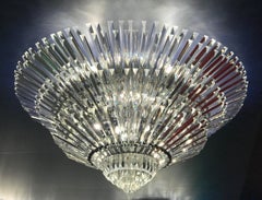 Monumental Contemporary Italian Murano Glass Triedi Ceiling Light