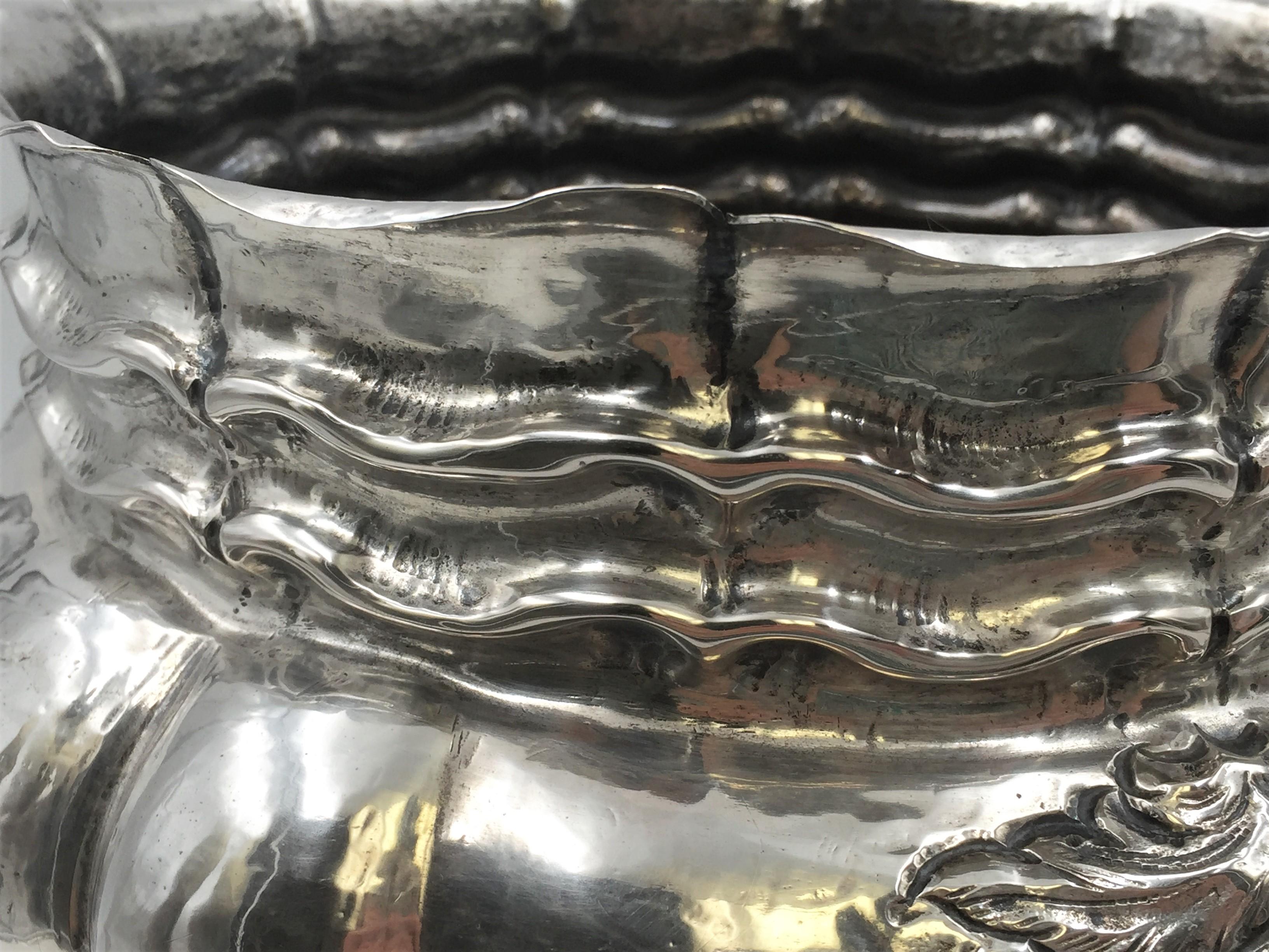 Monumental Continental Silver Wine Cooler / Vase In Good Condition For Sale In New York, NY