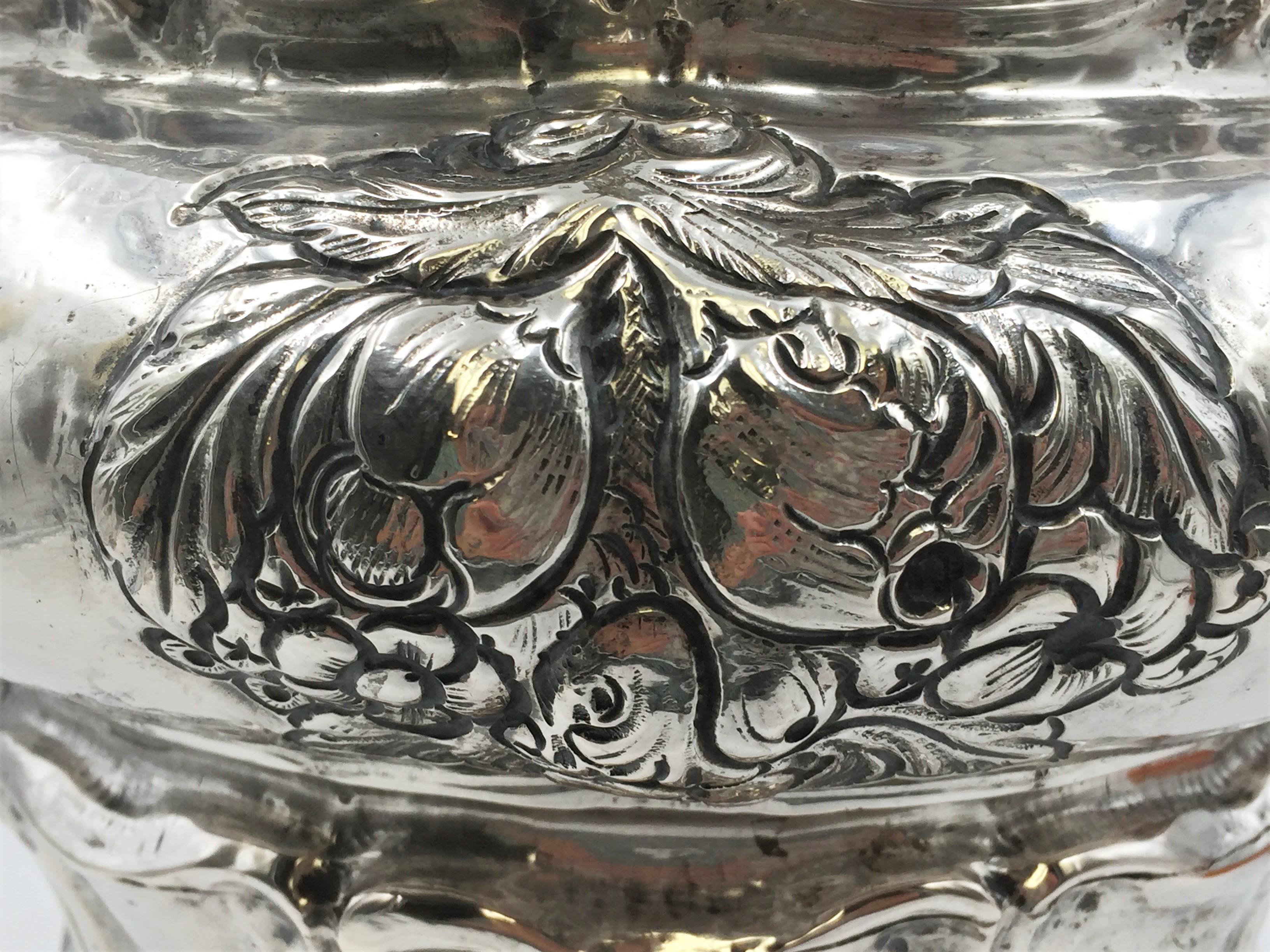 19th Century Monumental Continental Silver Wine Cooler / Vase For Sale