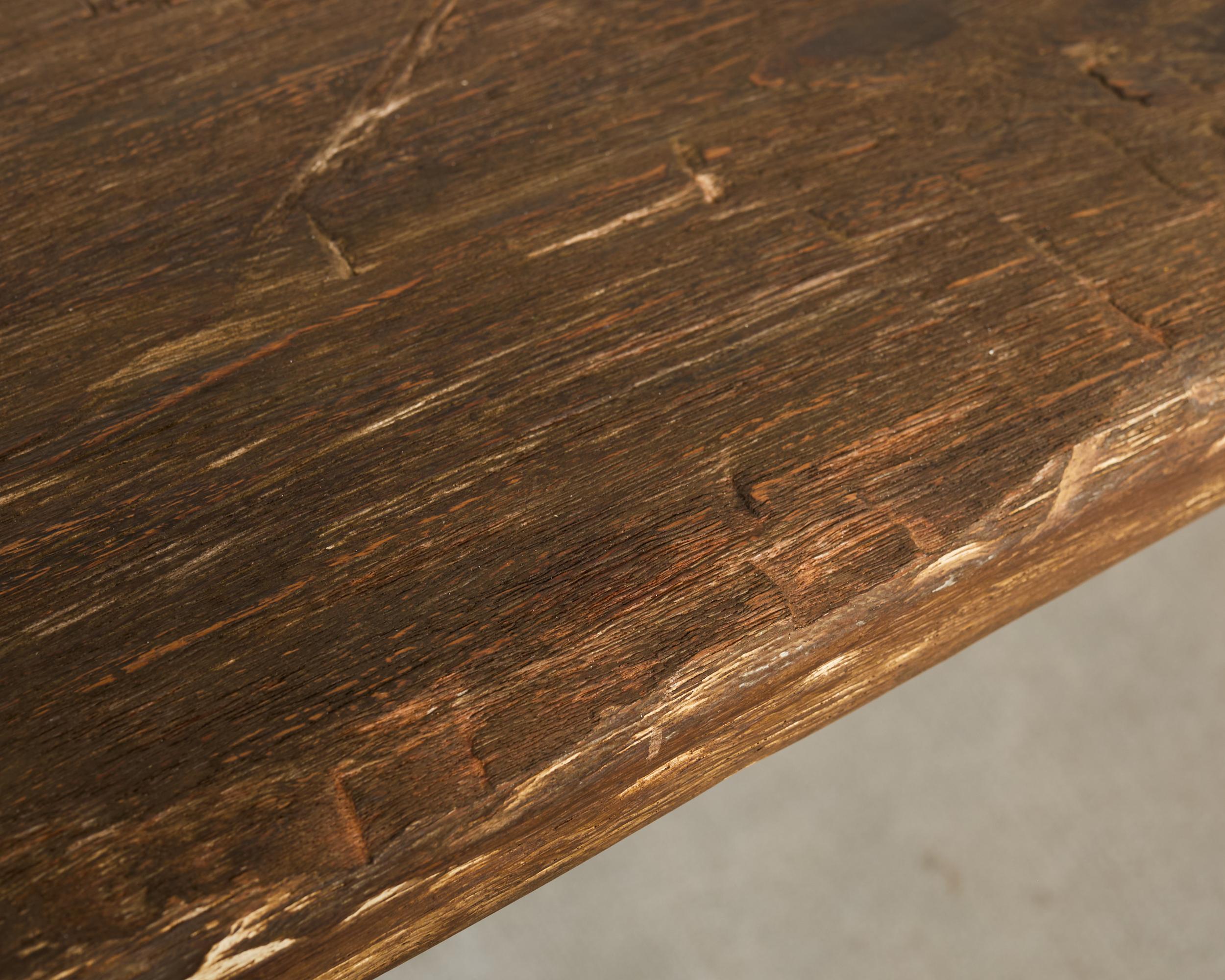 Monumental Mesa de comedor provincial francesa de roble 13 pies en venta 4